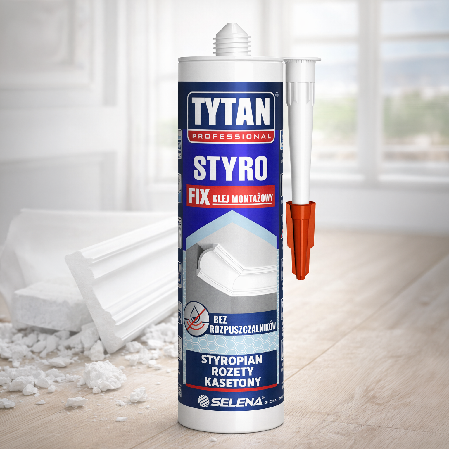 Klej Montażowy Do Styropianu Tytan Styro Fix Mocny Wydajny Biały 280ml