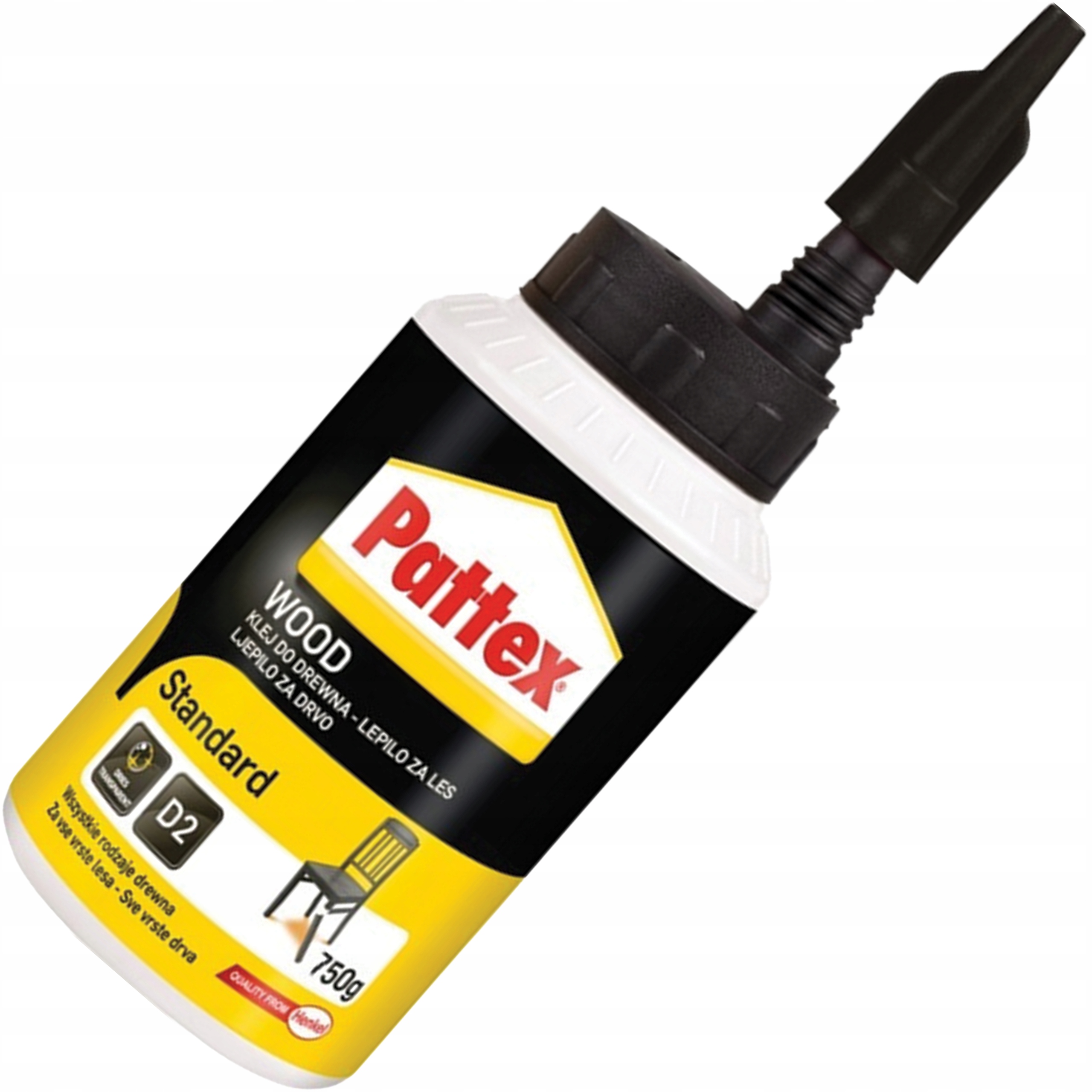 Klej Do Drewna Mebli Pattex Standard D2 Super Mocny Biały 750 ml