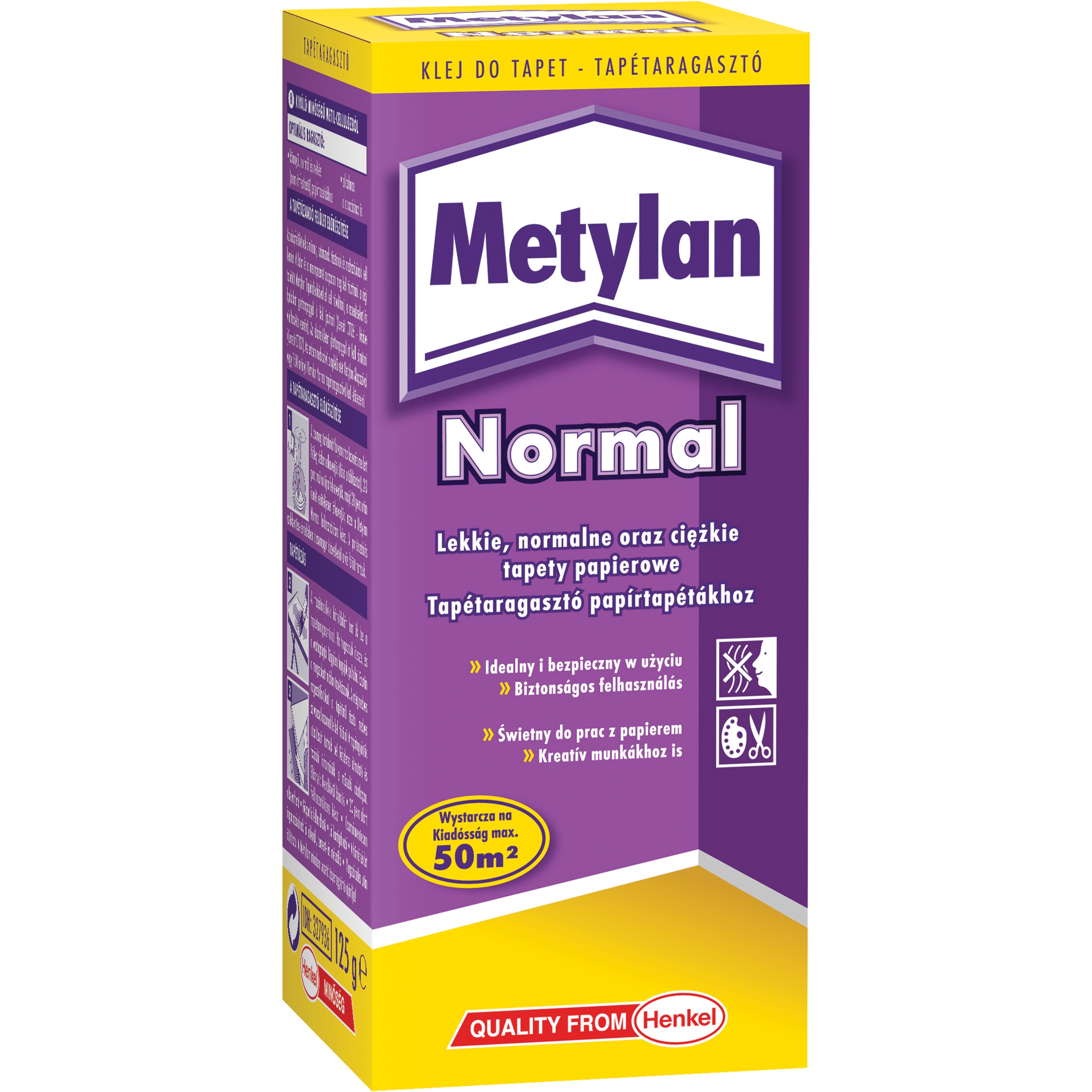 Klej Do Tapet Papierowych Cienkich Grubych Uniwersalny Metylan Normal 125 g