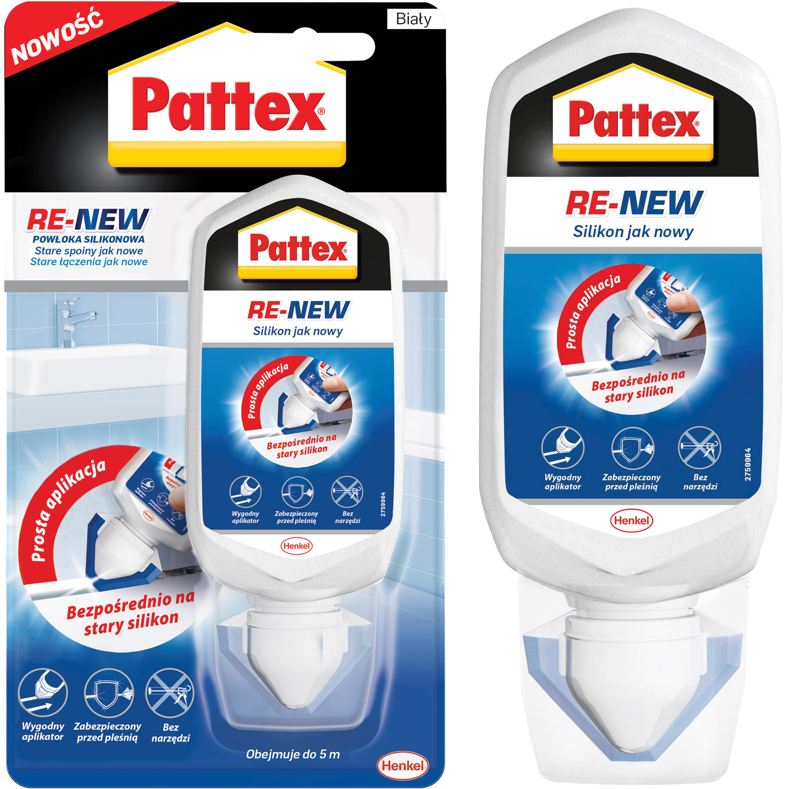 Renowator Do Silikonu Fug Pattex RE-NEW Preparat Do Renowacji Biały 80 ml