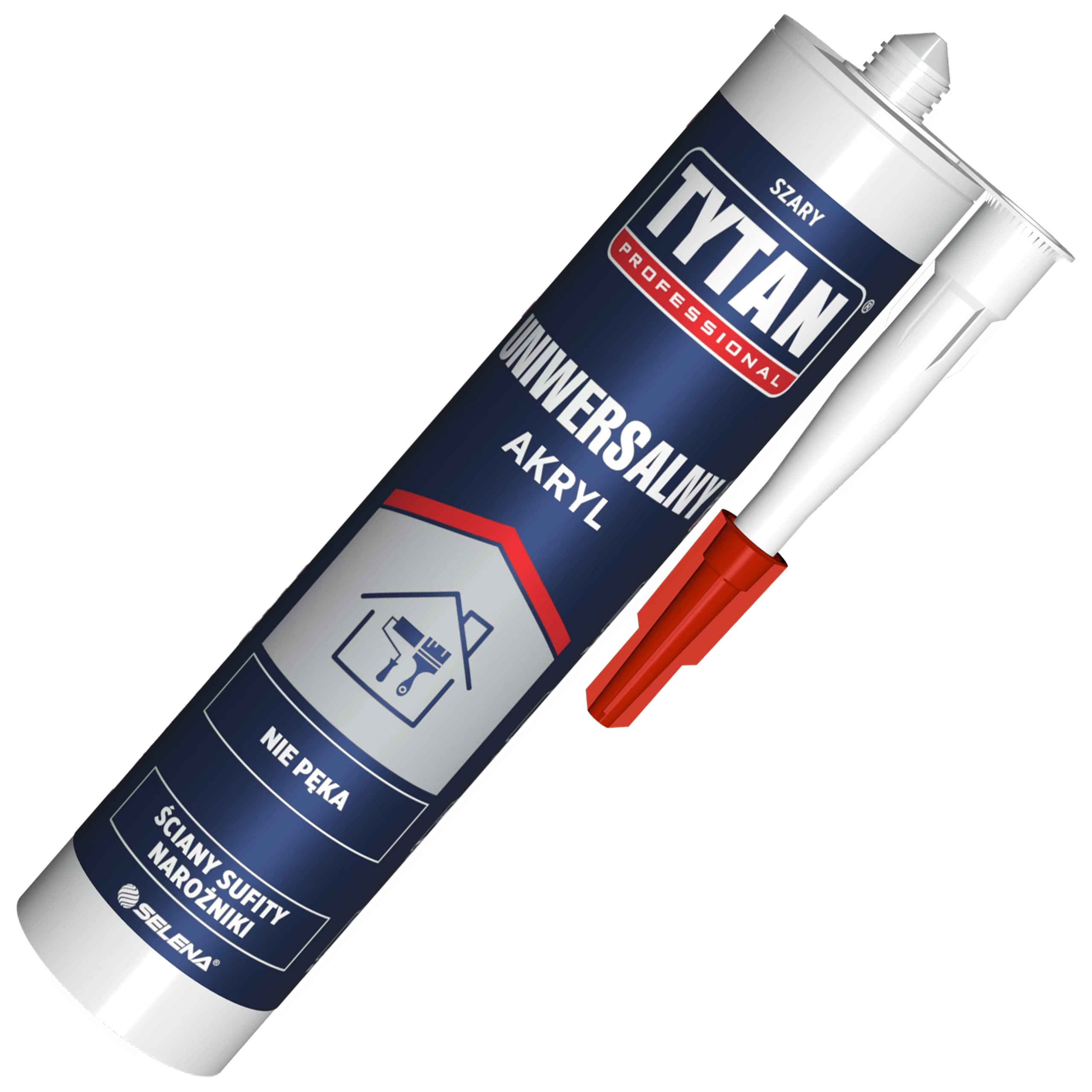 Uszczelniacz Akrylowy Tytan Professional Akryl Uniwersalny Szary 280 ml