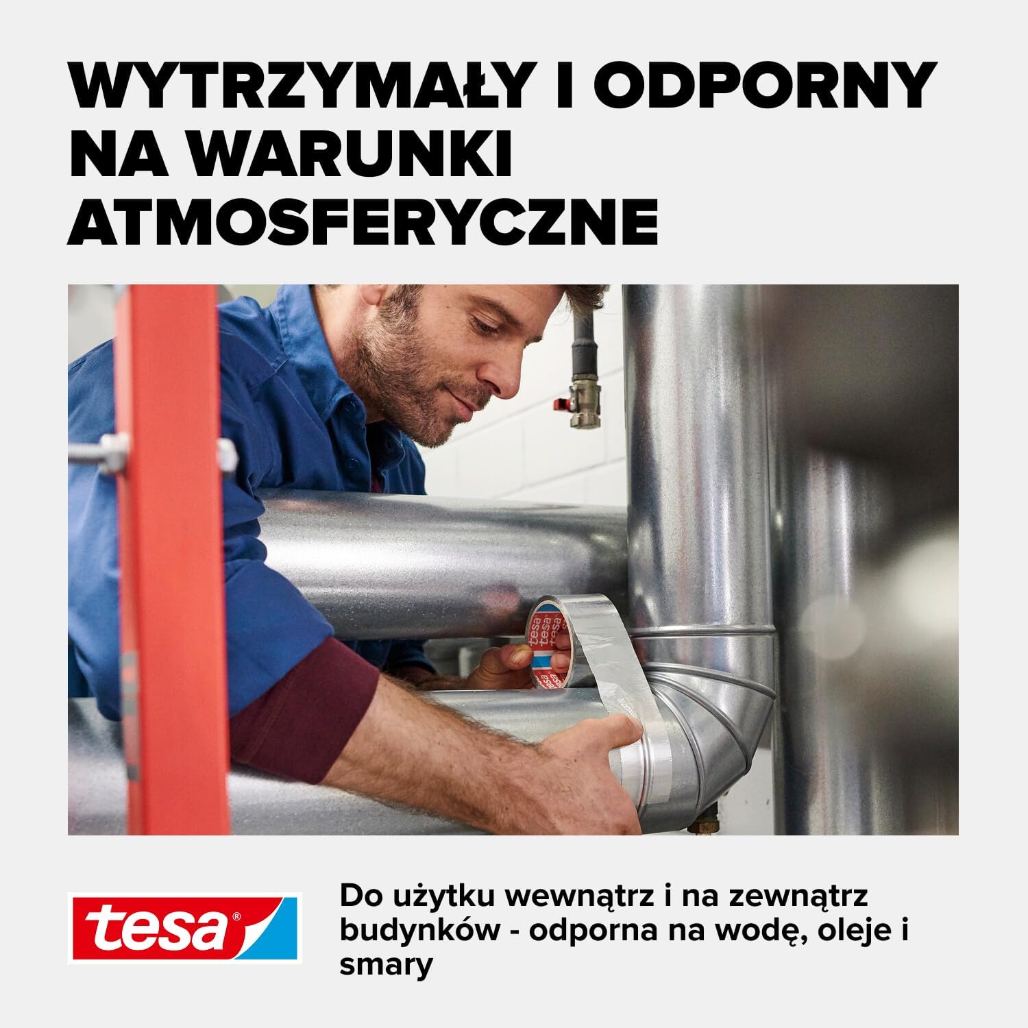 Taśma Aluminiowa Naprawcza Uszczelniająca Tesa Wodoodporna 50 mm x 10 m