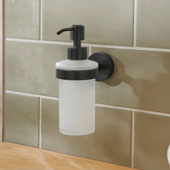 Dozownik Do Mydła W Płynie Samoprzylepny Tesa MOON BLACK Do Łazienki