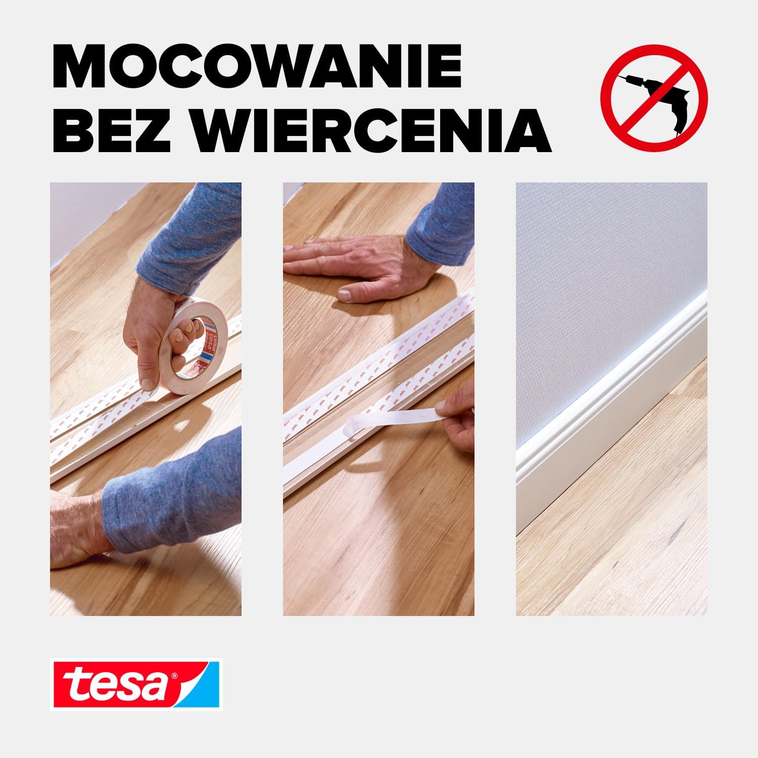 Dwustronna Taśma Klejąca Montażowa Tesa 19mm x 1,5m Do Tapet Tynku Piankowa