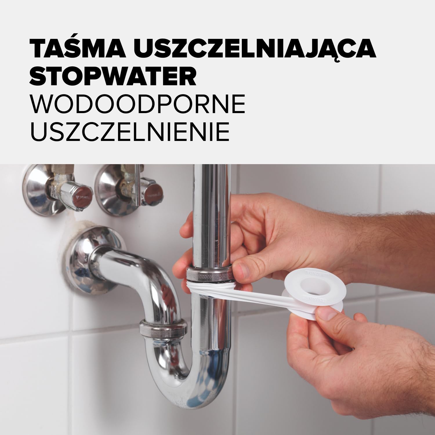 Taśma Uszczelniająca Teflonowa Tesa Teflon Do Gwintów 12 m x 12 mm Biała