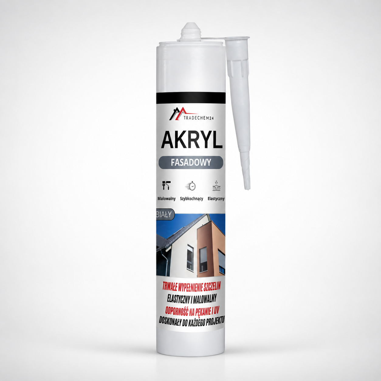 Akryl Do Fasad Tradechem24 Uniwersalny Uszczelniacz Akrylowy Biały 300 ml