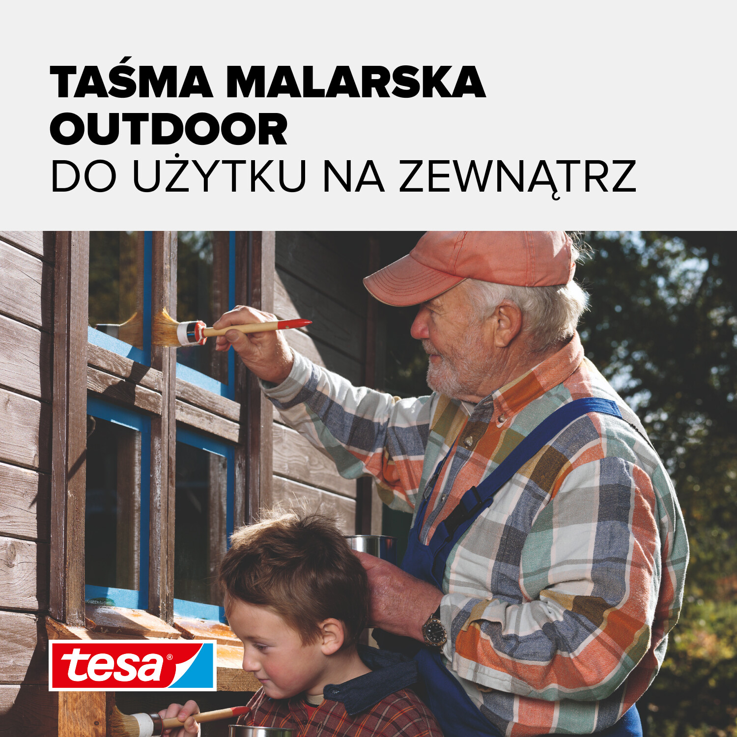 Taśma Malarska Papierowa Maskująca Tesa UV Outdoor 25 mm x 25 m Niebieska