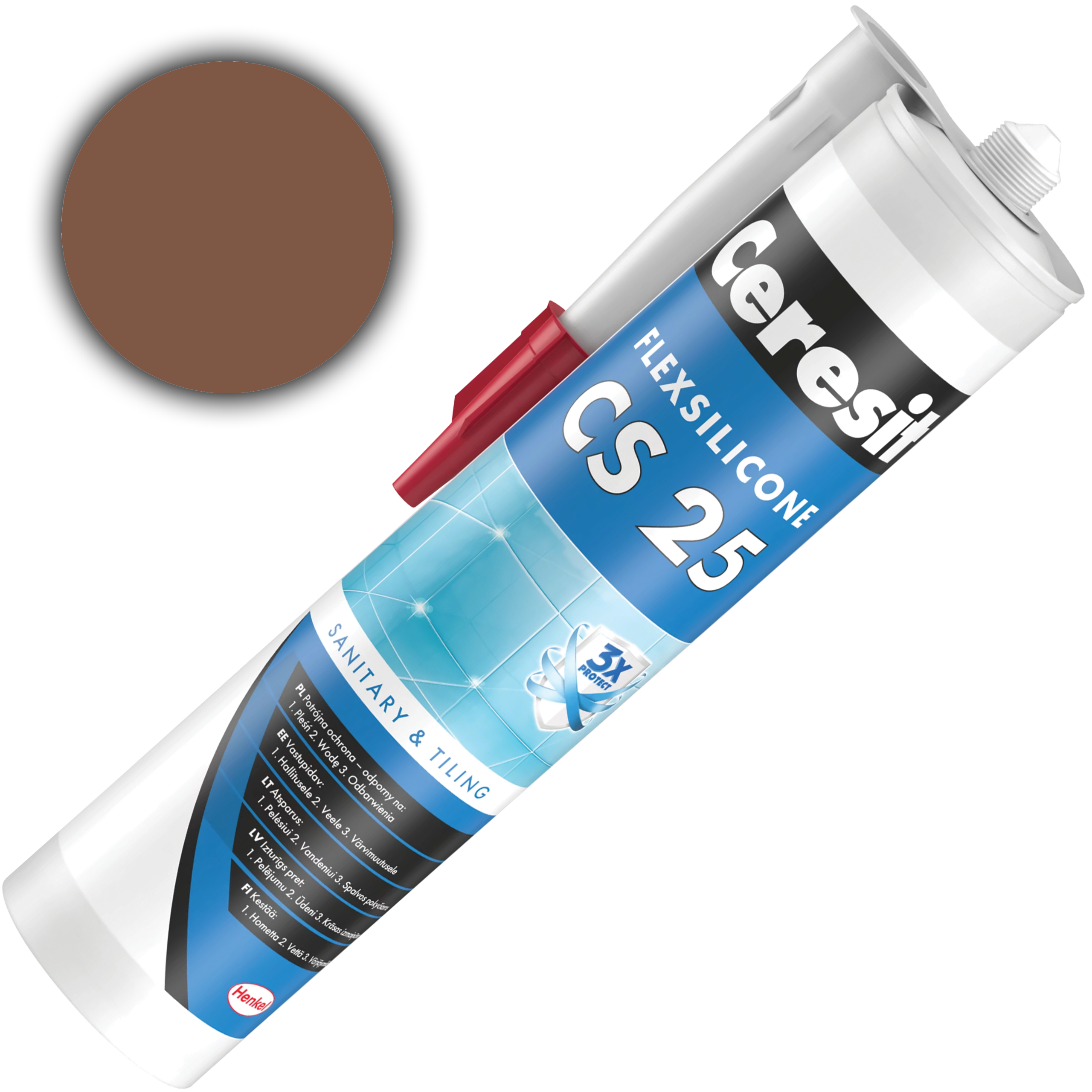 Silikon Sanitarny Ceresit CS25 Uniwersalny Uszczelniacz Terra 280 ml