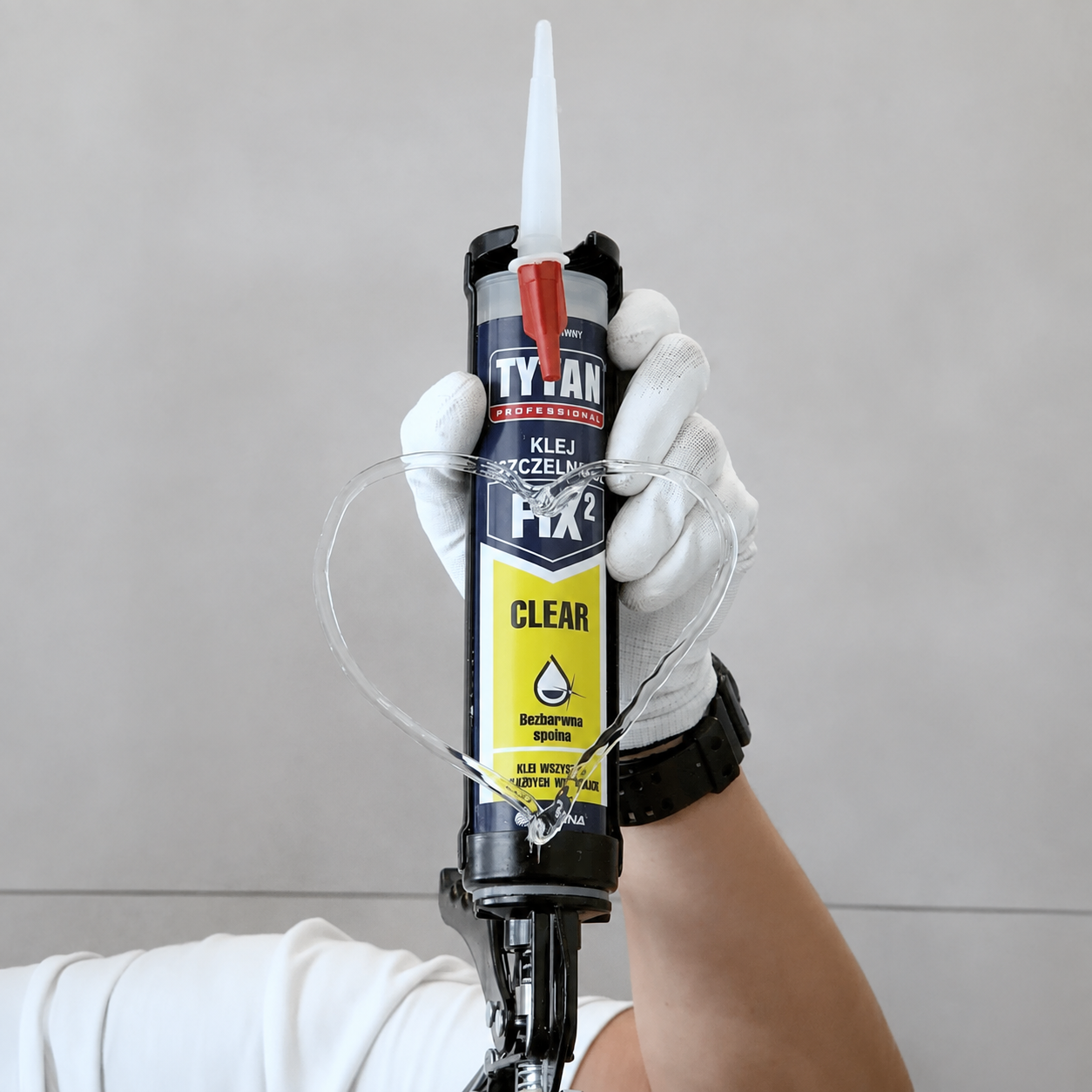 Klej Montażowy Uszczelniacz Tytan FIX2 CLEAR Uniwersalny Bezbarwny 290 ml