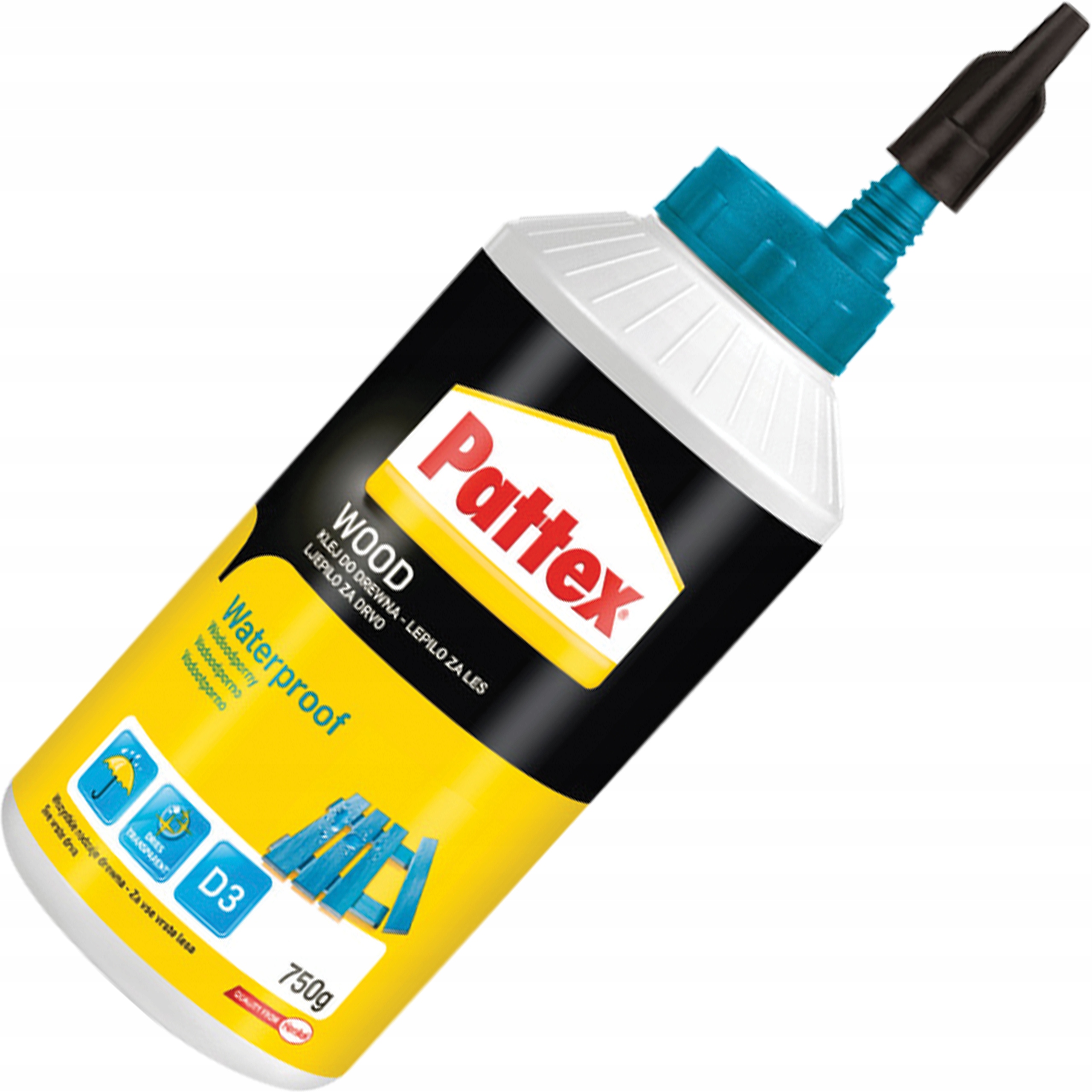 Klej Do Drewna Wodoodporny Pattex Super Mocny Przezroczysty D3 750 ml