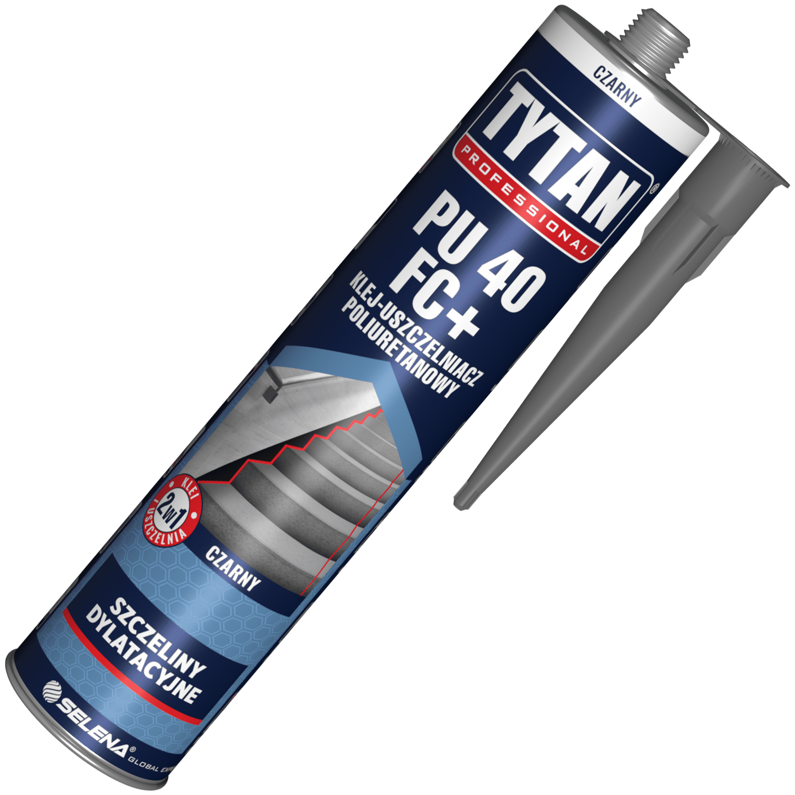 Klej Uszczelniacz Poliuretanowy Tytan PU40 FC+ Do Dylatacji Czarny 300 ml