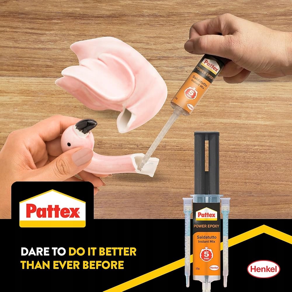 Pattex Klej Epoksydowy Dwuskładnikowy Power Epoxy Mocny Uniwersalny 6ml