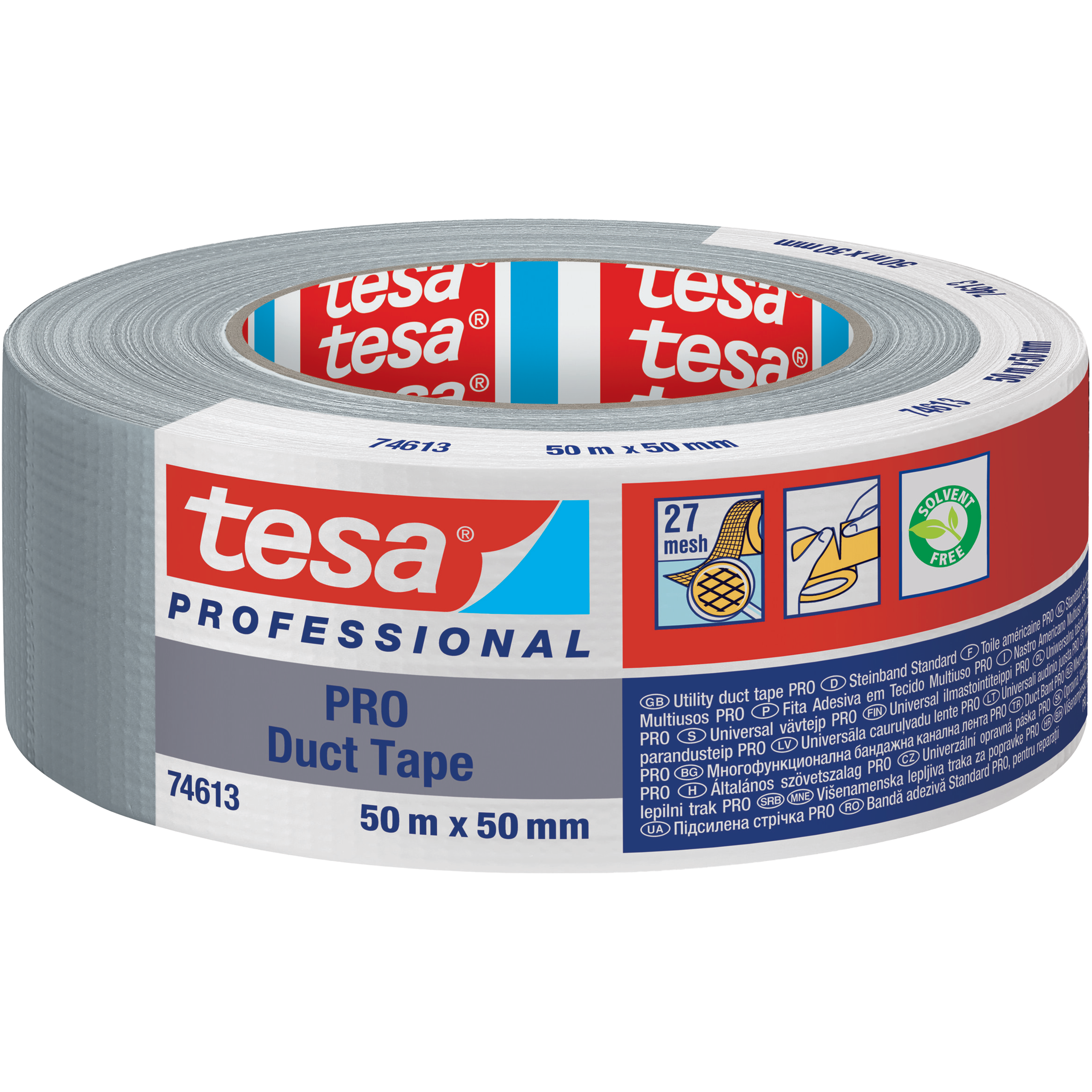 Taśma Naprawcza Duct Tape Tesa Mocna Uszczelniająca 50 mm x 50 m Srebrna