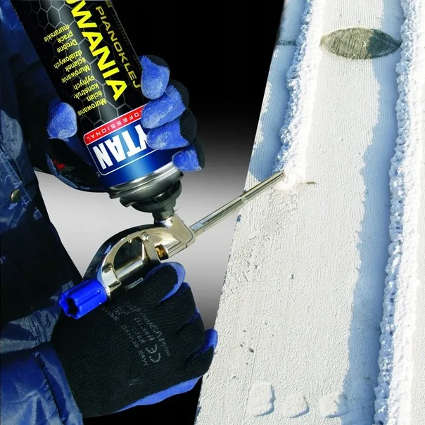 Pistolet Do Pianki Piany Montażowej Kleju Tytan Professional Metalowy