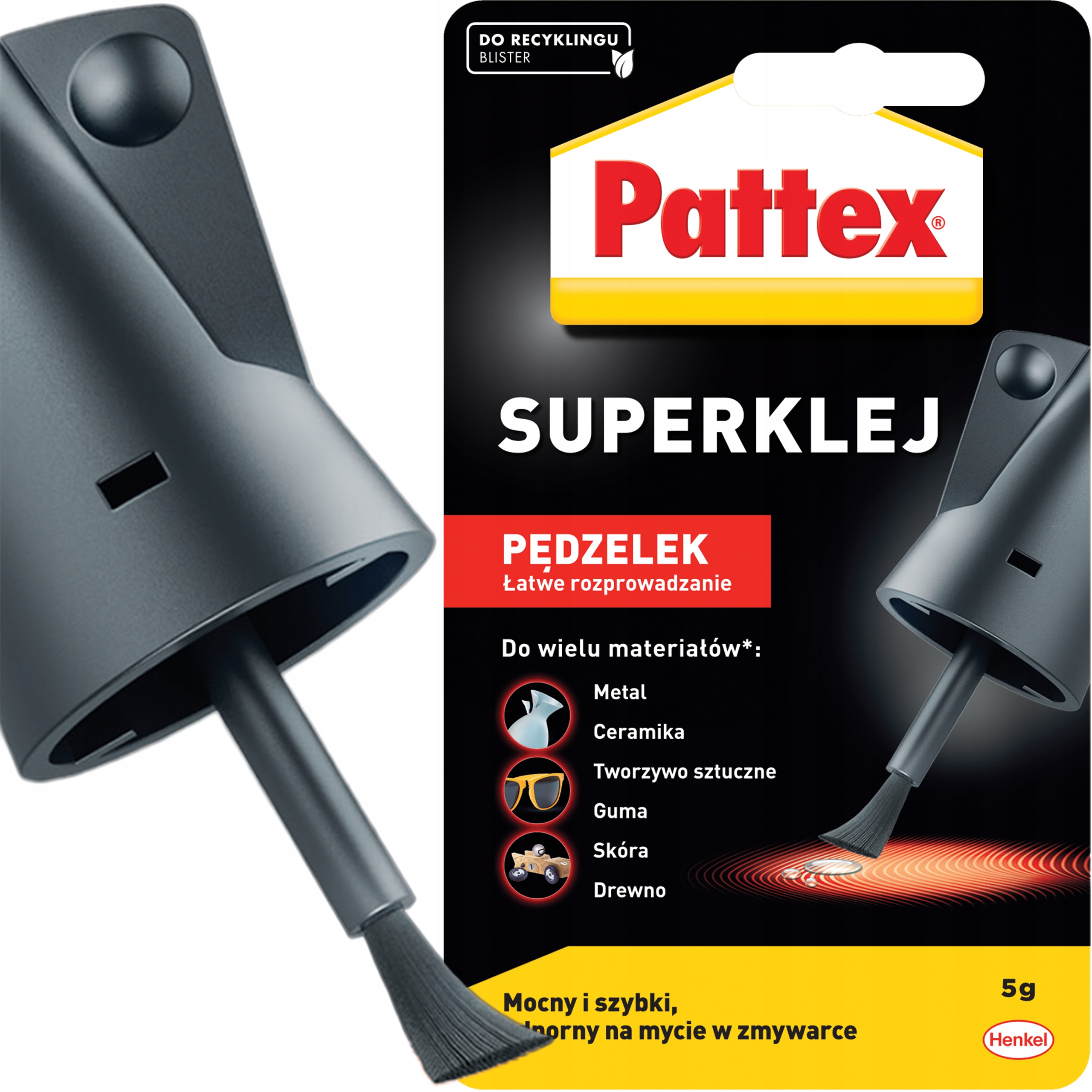 Klej Błyskawiczny Uniwersalny Pattex Super S.O.S. Mocny Z Pędzelkiem 5 g