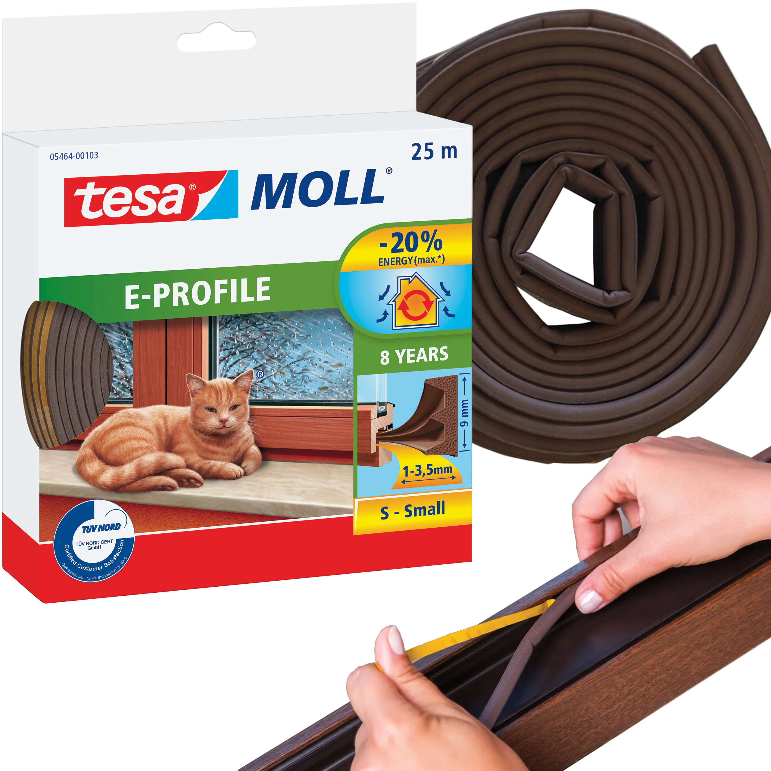 Uszczelka Okienna Samoprzylepna Tesa Taśma Do Okien Uszczelniająca 25m Brąz