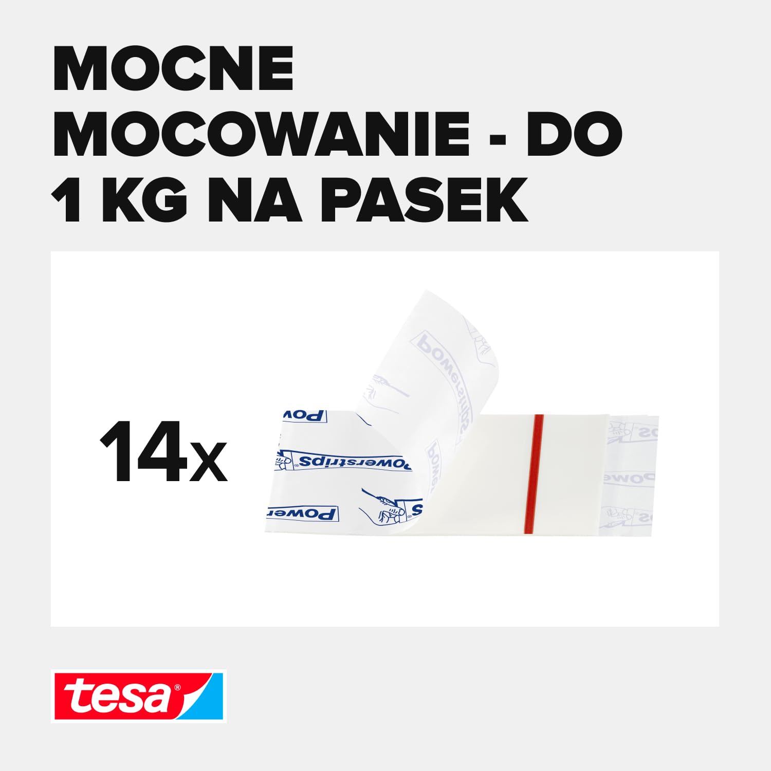 Plastry Montażowe Tesa Paski Samoprzylepne Do Ozdób Dekoracji 1 kg 14 szt