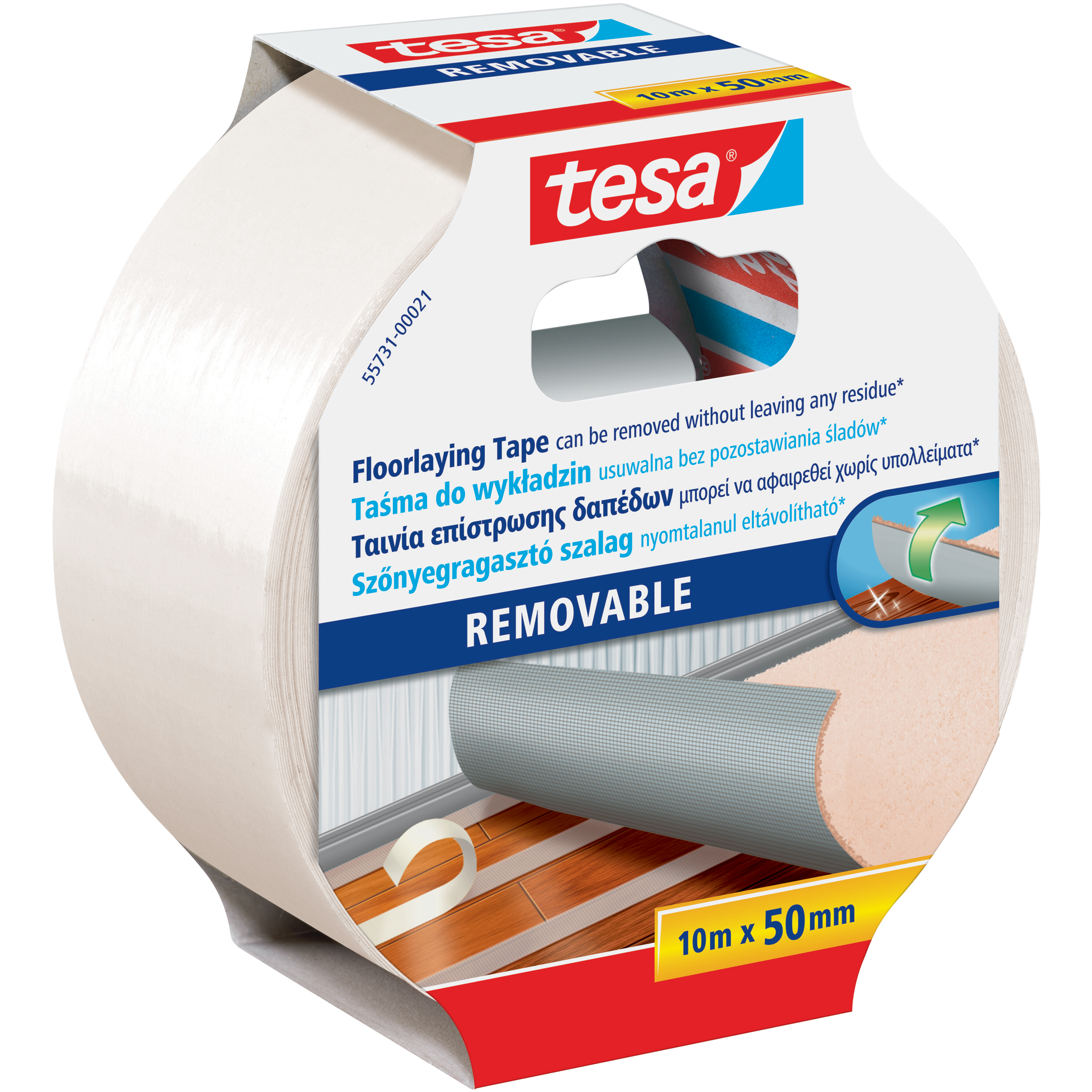 Dwustronna Taśma Montażowa Tesa Do Dywanów Wykładzin Usuwalna 10m x 50mm