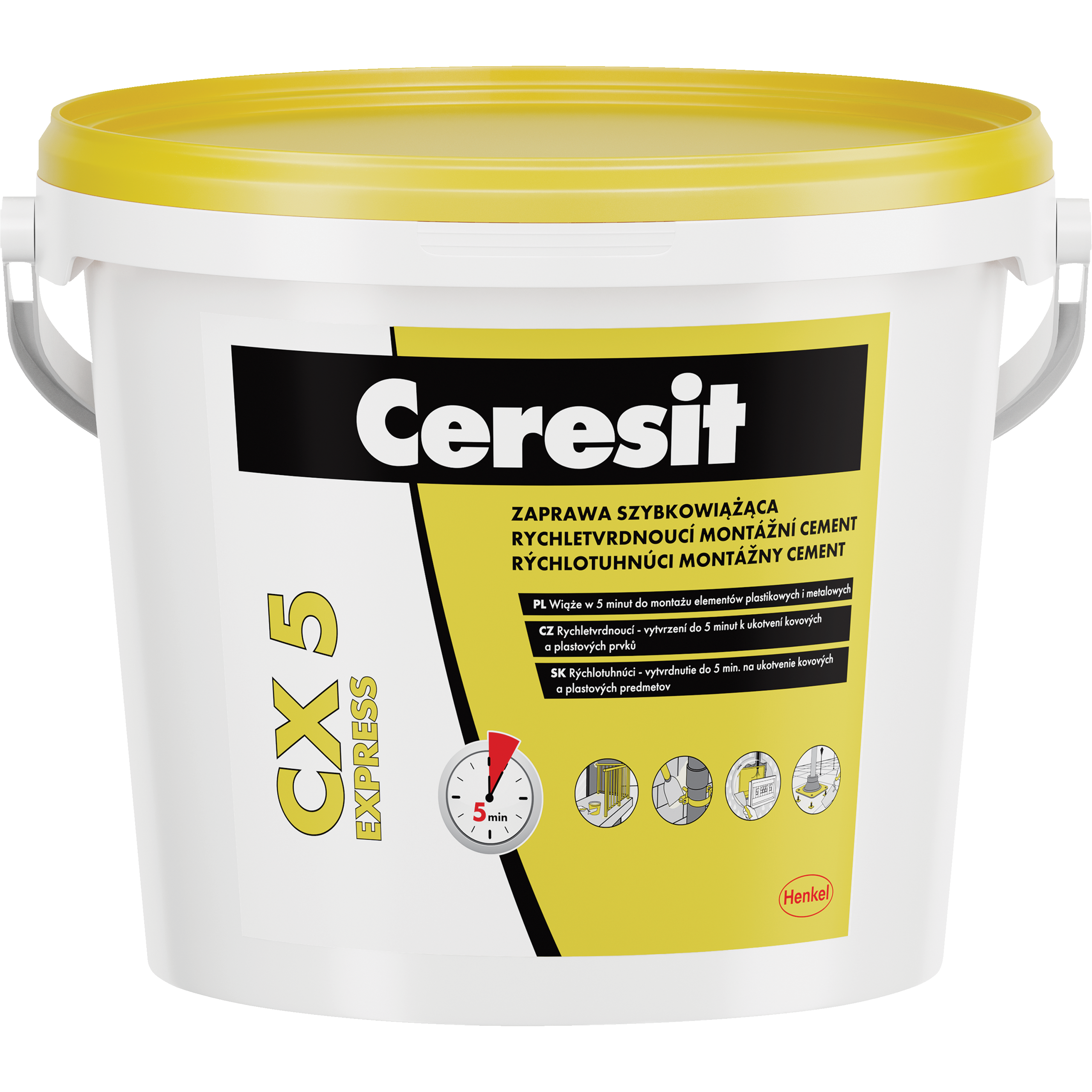 Zaprawa Cementowa Szybkowiążąca Ceresit CX5 Cement Montażowy Do Betonu 5 kg