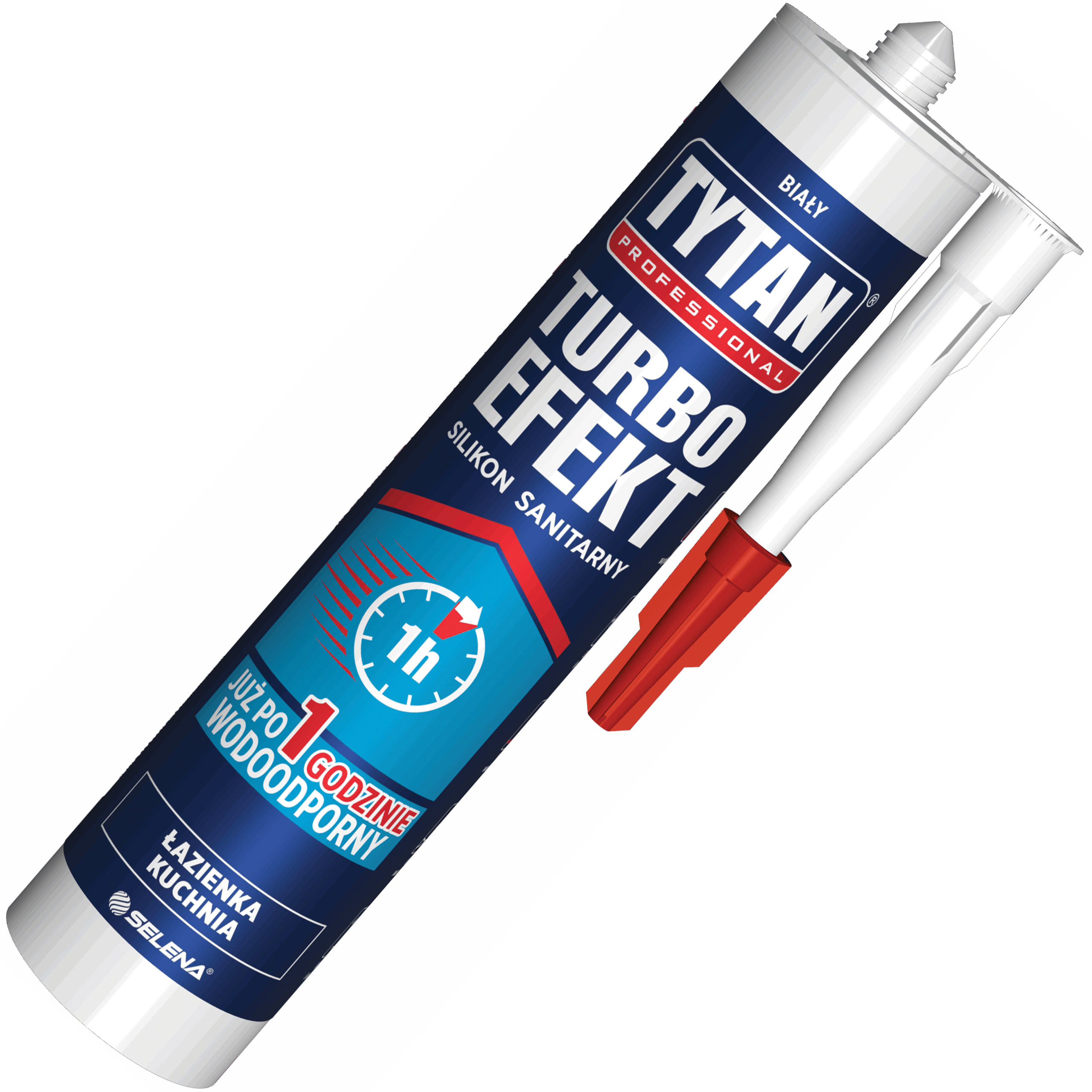 Silikon Sanitarny Tytan Turbo Efekt Uniwersalny Uszczelniacz Biały 280ml