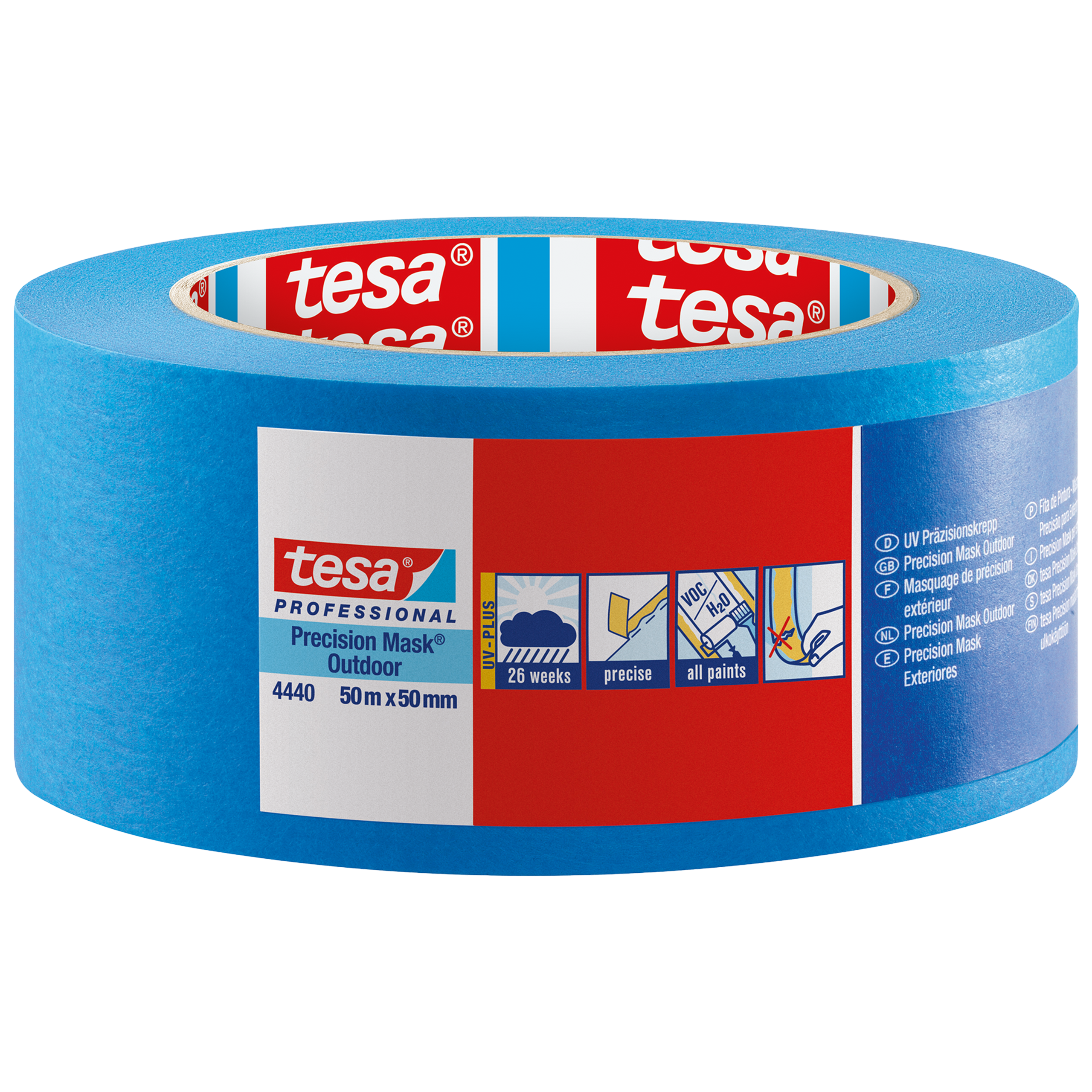 Taśma Malarska Papierowa Tesa UV PRECISION 50mm x 50m Maskująca Niebieska