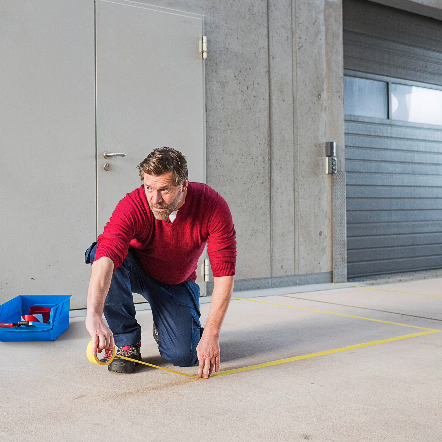 Taśma Ostrzegawcza Oznaczeniowa Tesa Samoprzylepna Żółta 50mm x 33m