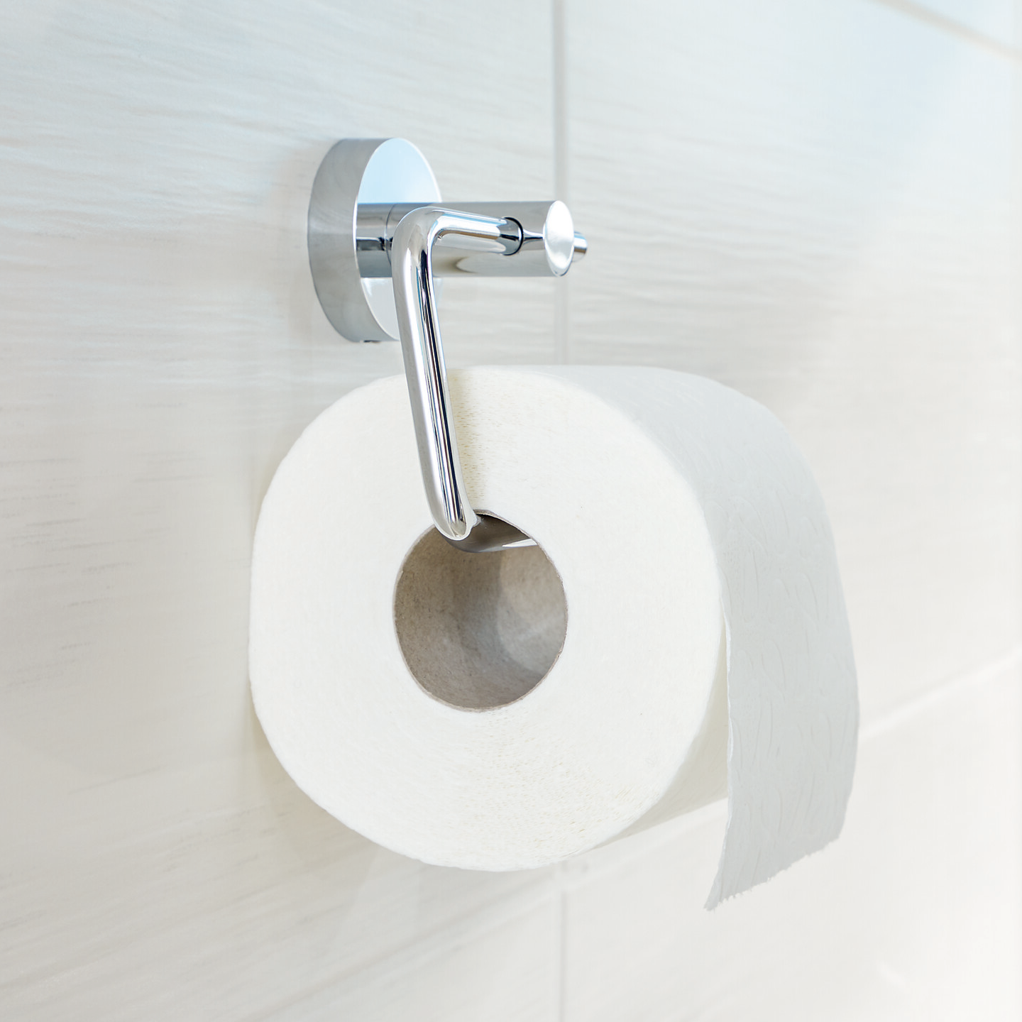 Uchwyt Na Papier Toaletowy Samoprzylepny Tesa SMOOZ Chromowany Metalowy