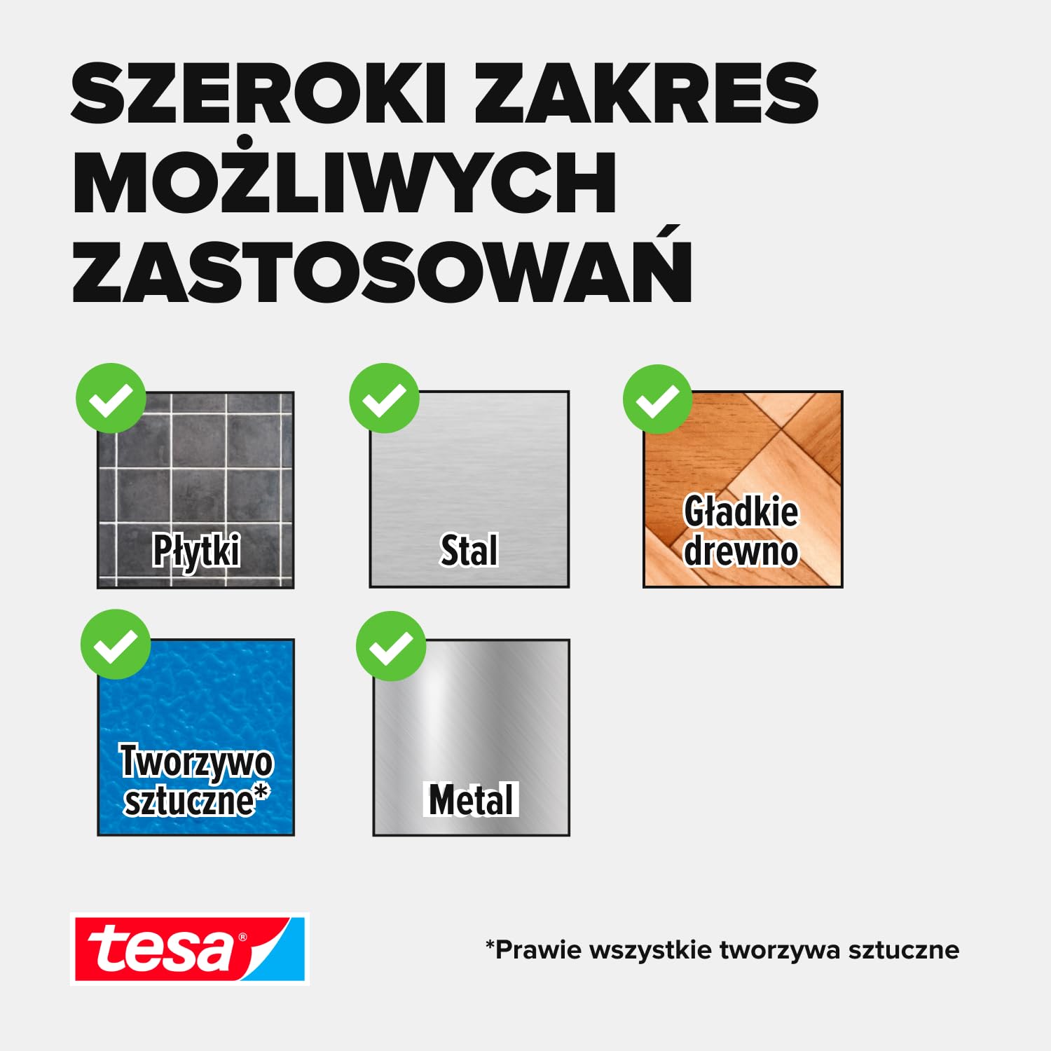 Rzep Montażowy Samoprzylepny Tesa Mocna Taśma Rzepowa 50 mm x 1 m Czarny
