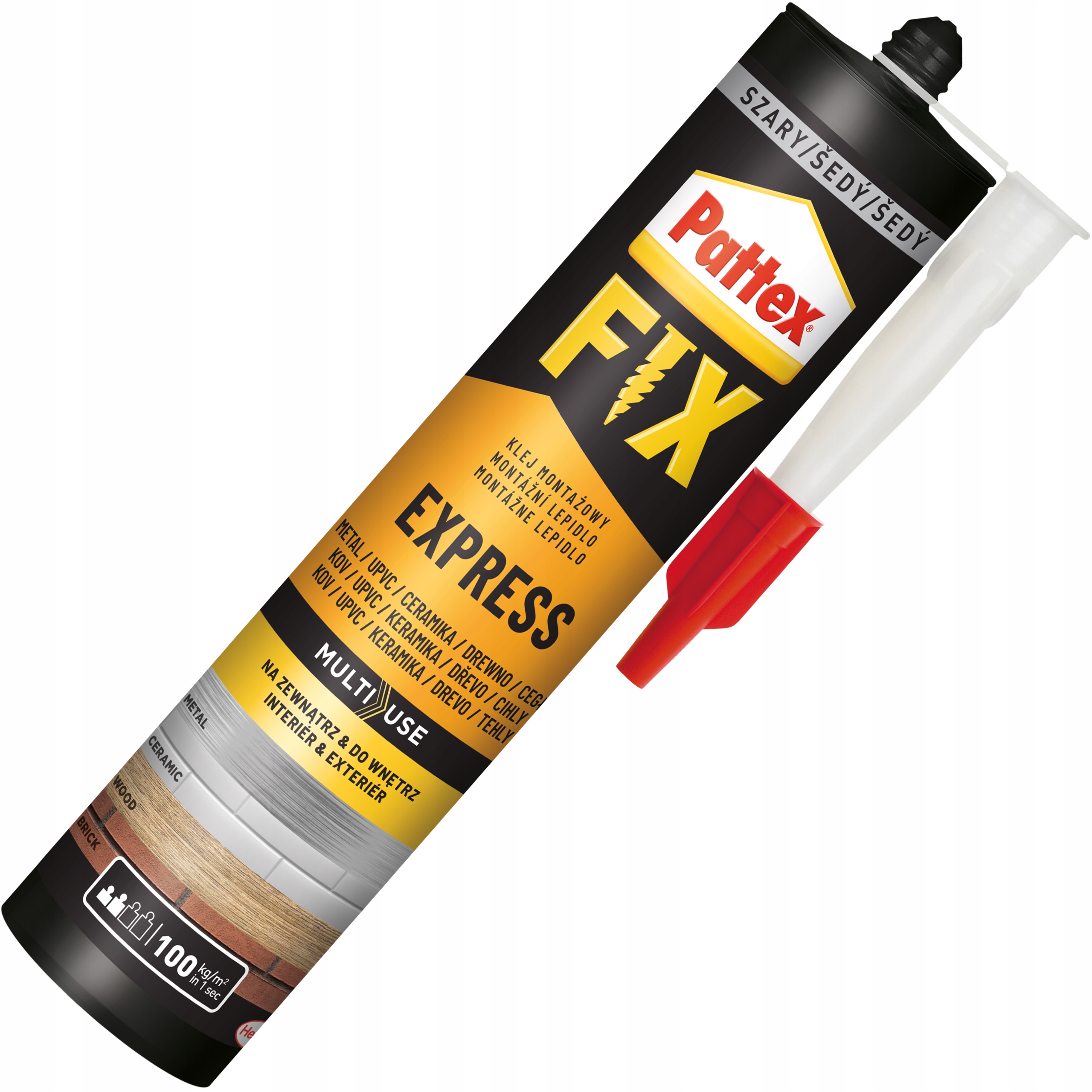 Klej Montażowy Uniwersalny Pattex Fix Express Mocny Wodoodporny 375 ml