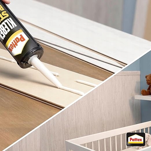 Klej Montażowy Do Wnętrz Pattex Fix Decor Wodoodporny Biały 380 g