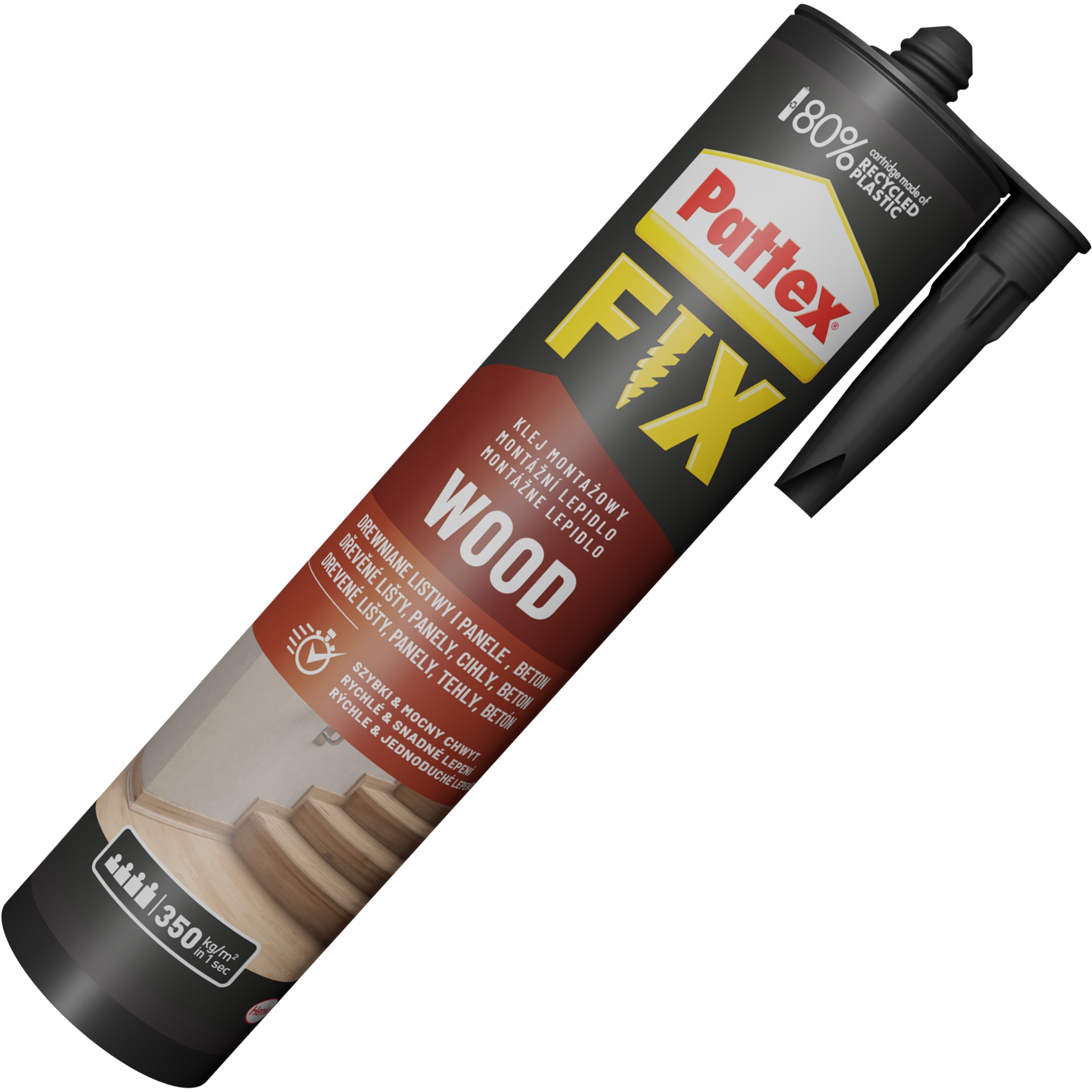 Klej Montażowy Pattex Fix Wood Super Glue Do Drewna Mocny Biały 385 ml