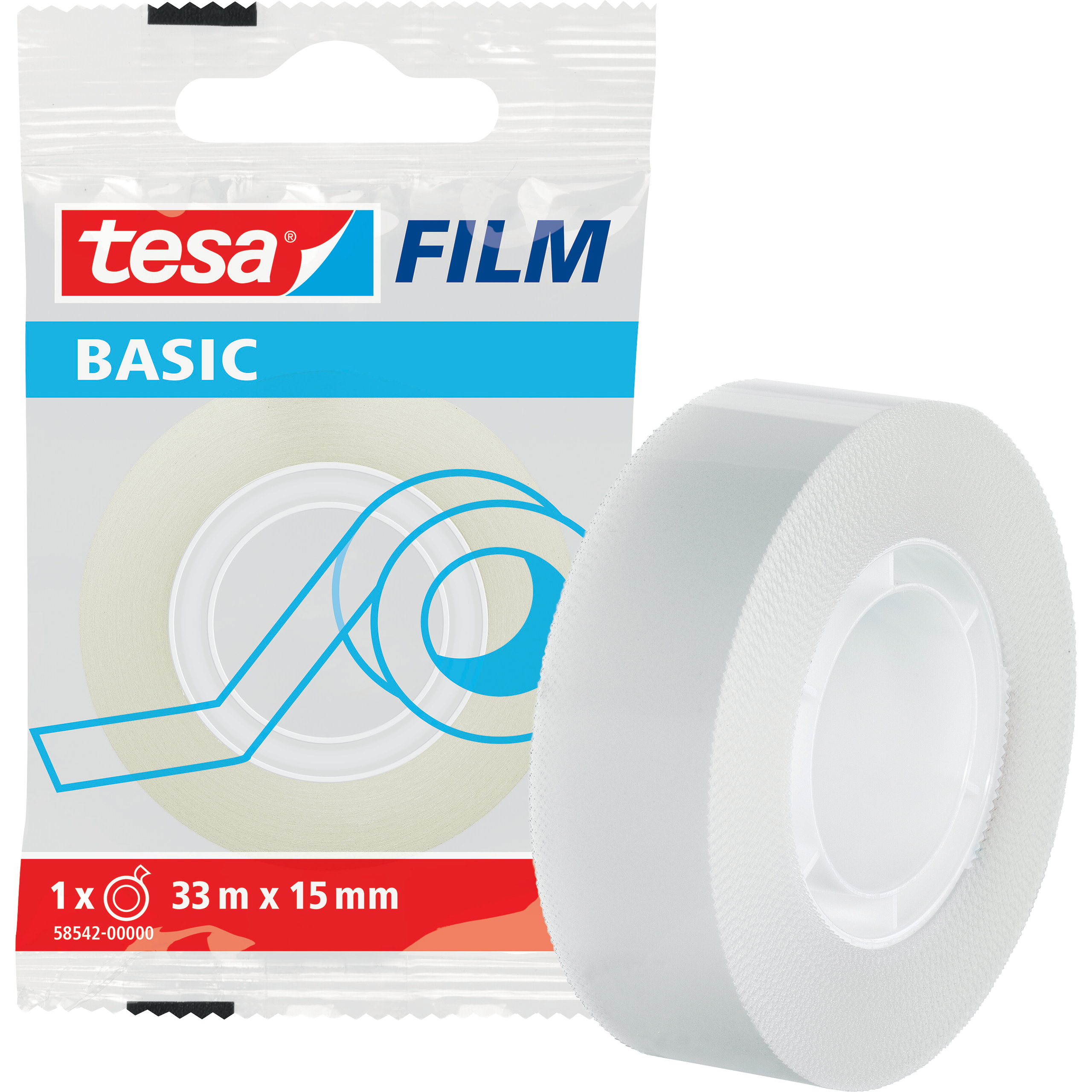 Taśma Klejąca Biurowa Samoprzylepna Tesa Mocna 33m x 15mm Przezroczysta