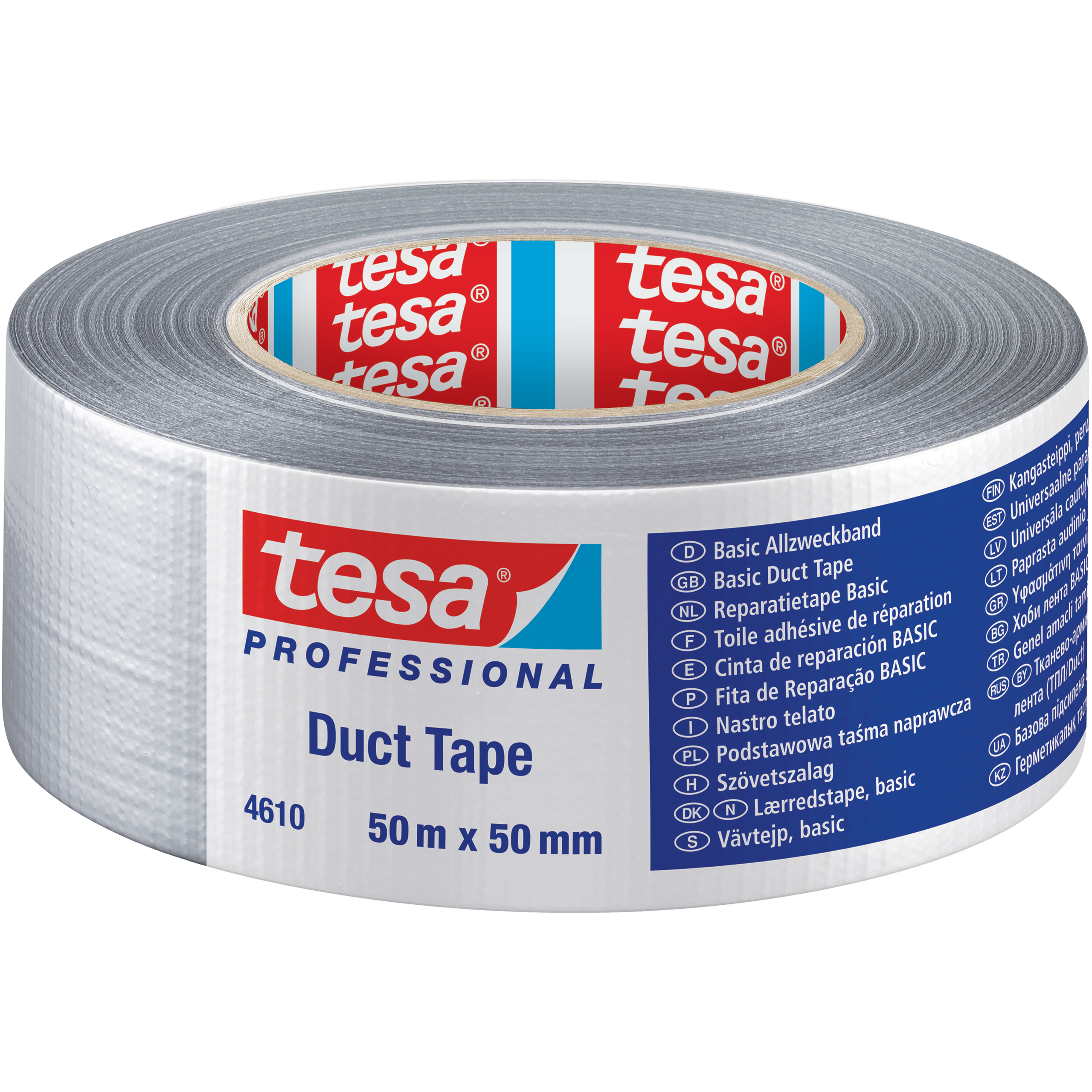 Taśma Naprawcza Duct Tape Tesa Mocna Uszczelniająca 50 mm x 50 m Srebrna