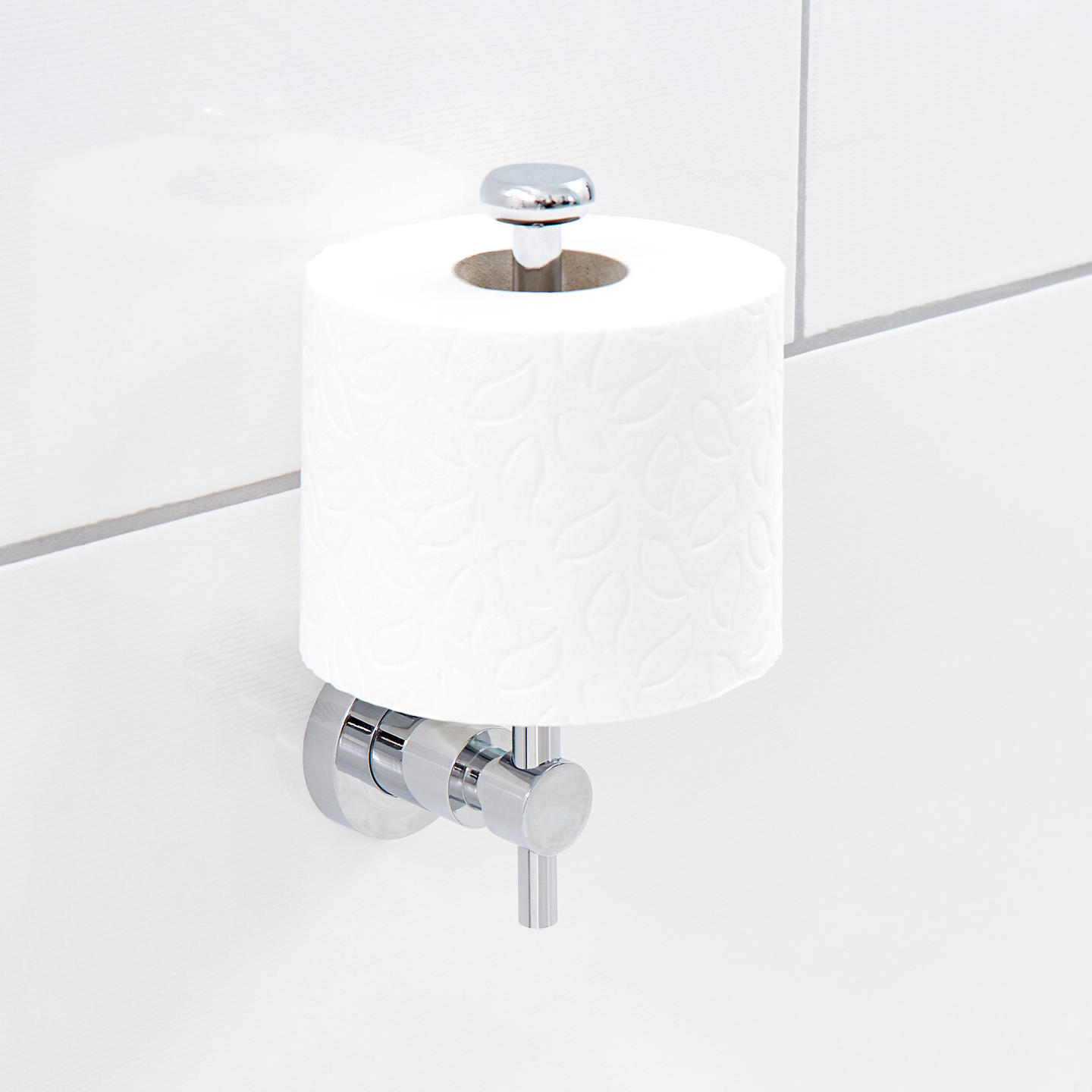 Uchwyt Na Papier Toaletowy Samoprzylepny Tesa LOXX Chromowany Metalowy