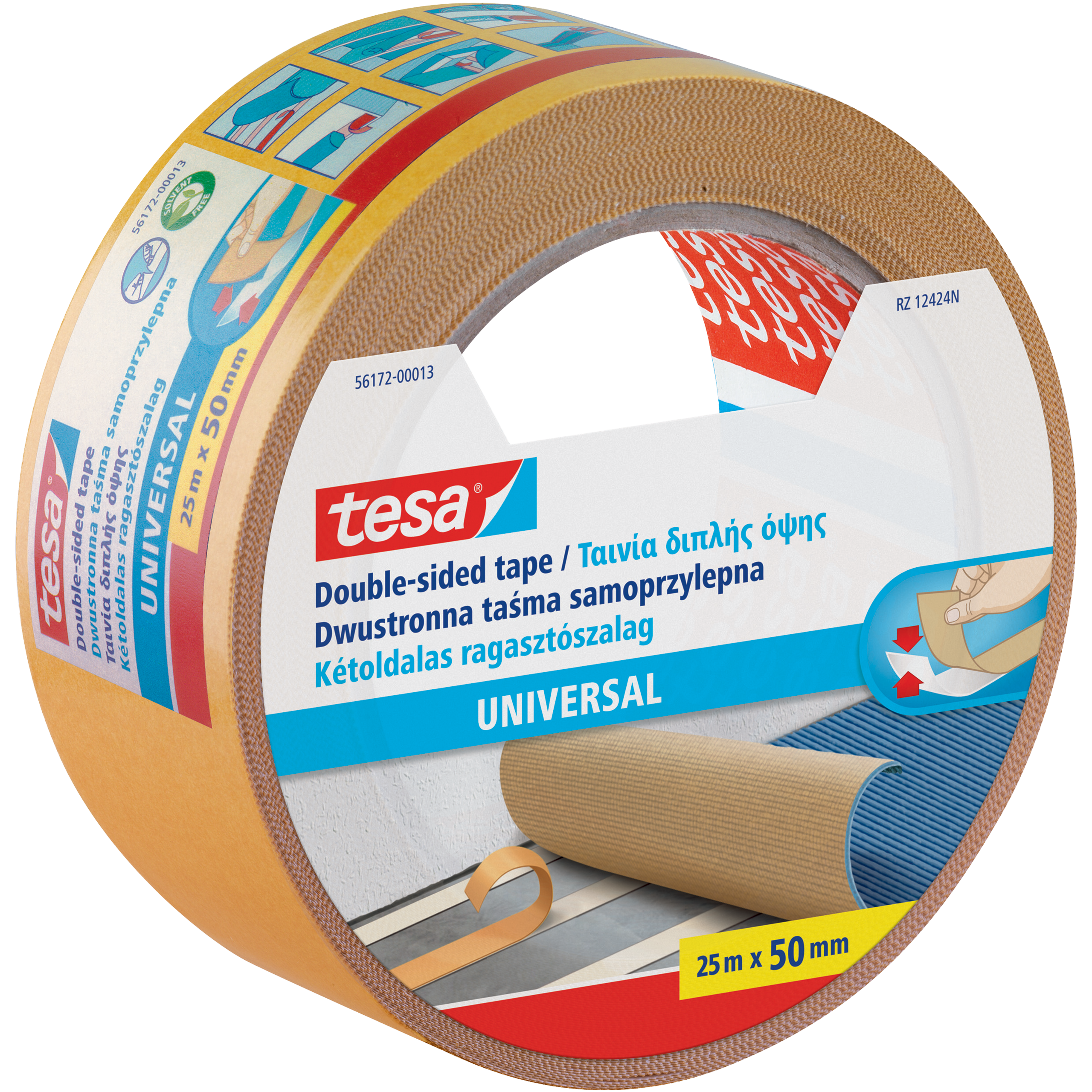 Dwustronna Taśma Montażowa Tesa Do Dywanów Wykładzin Mocna 25m x 50mm