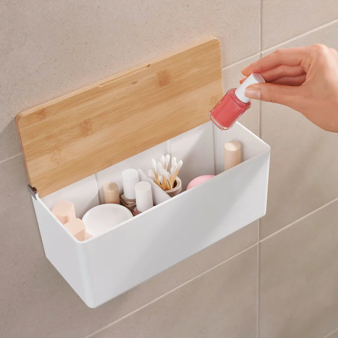 Koszyk Łazienkowy Samoprzylepny Tesa BABOO Organizer Do Łazienki Biały
