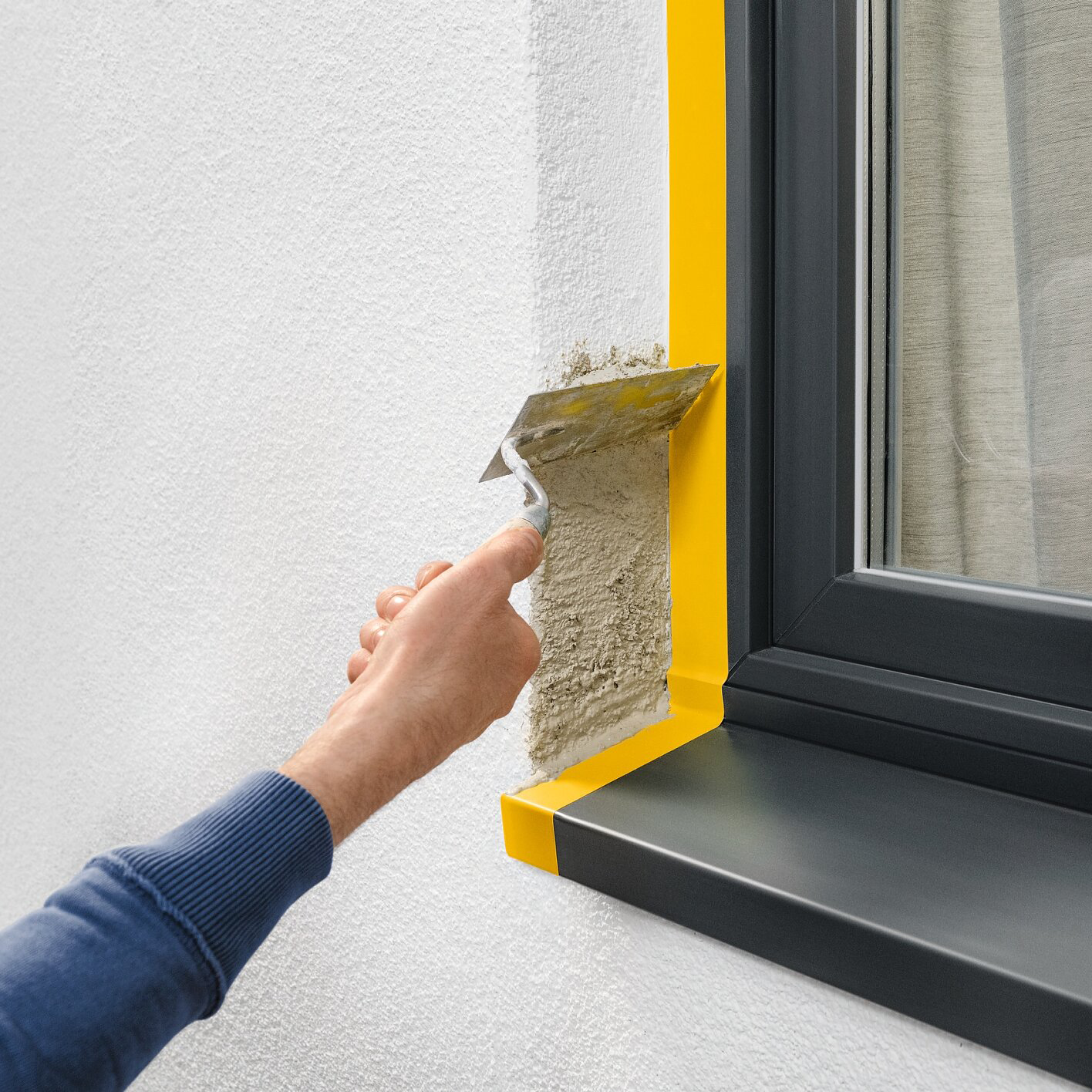 Taśma Tynkarska Elewacyjna PVC Tesa 33 m x 50 mm Mocna Budowlana Żółta