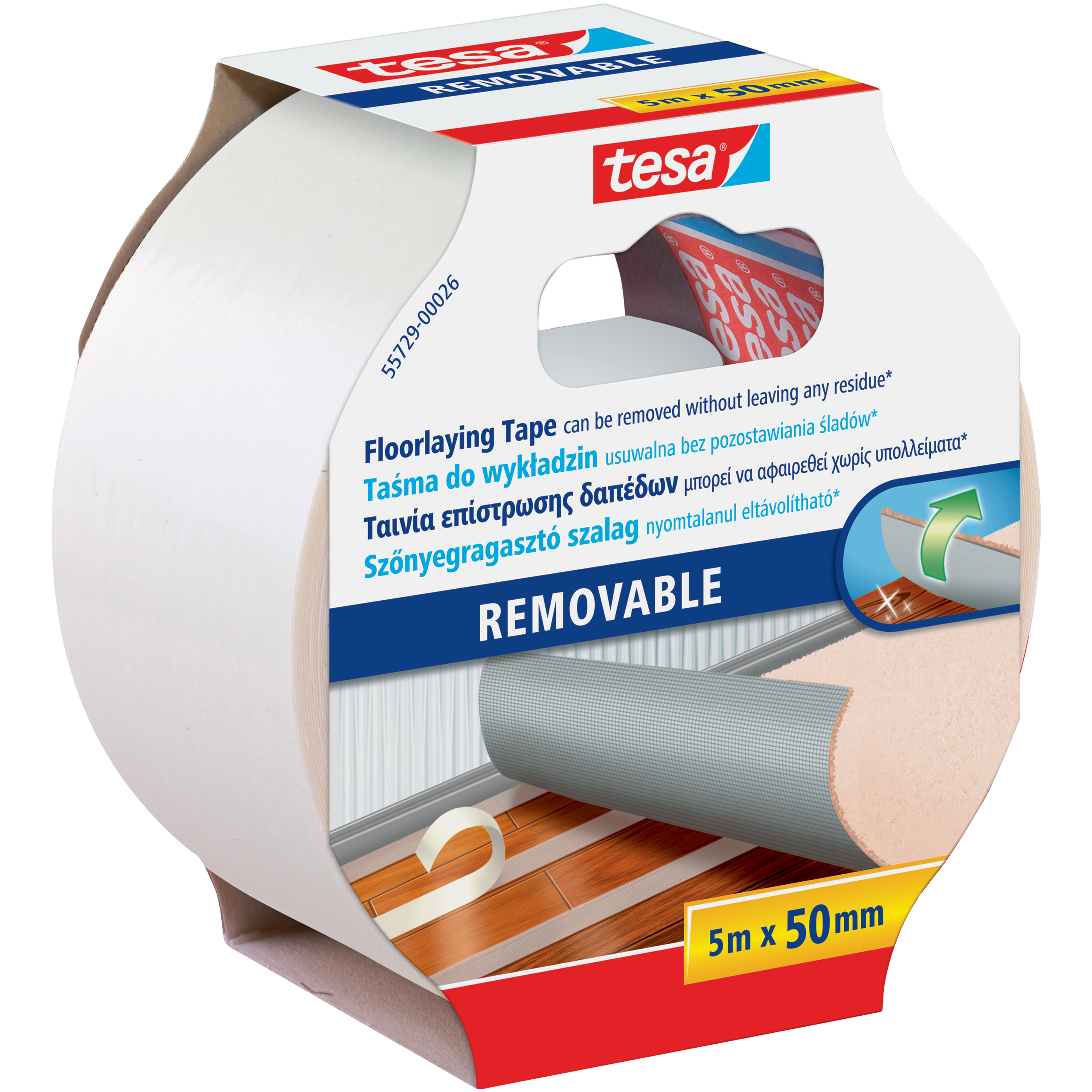 Dwustronna Taśma Montażowa Tesa Do Dywanów Wykładzin Usuwalna 5m x 50mm