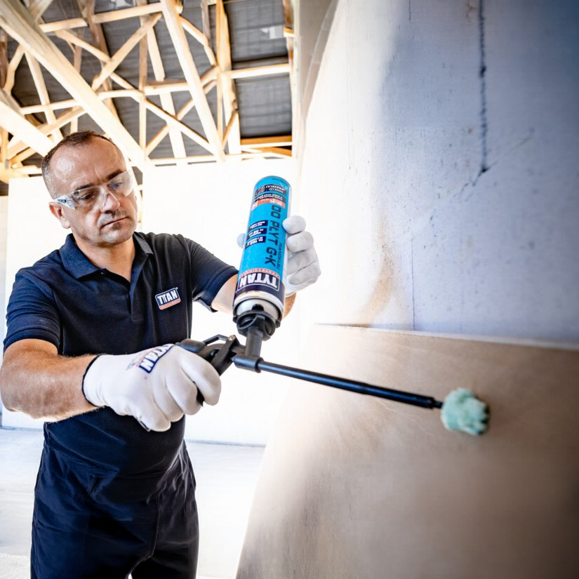 Pianoklej PU Do Płyt GK OSB Tytan Klej Poliuretanowy Pistoletowy 830 ml