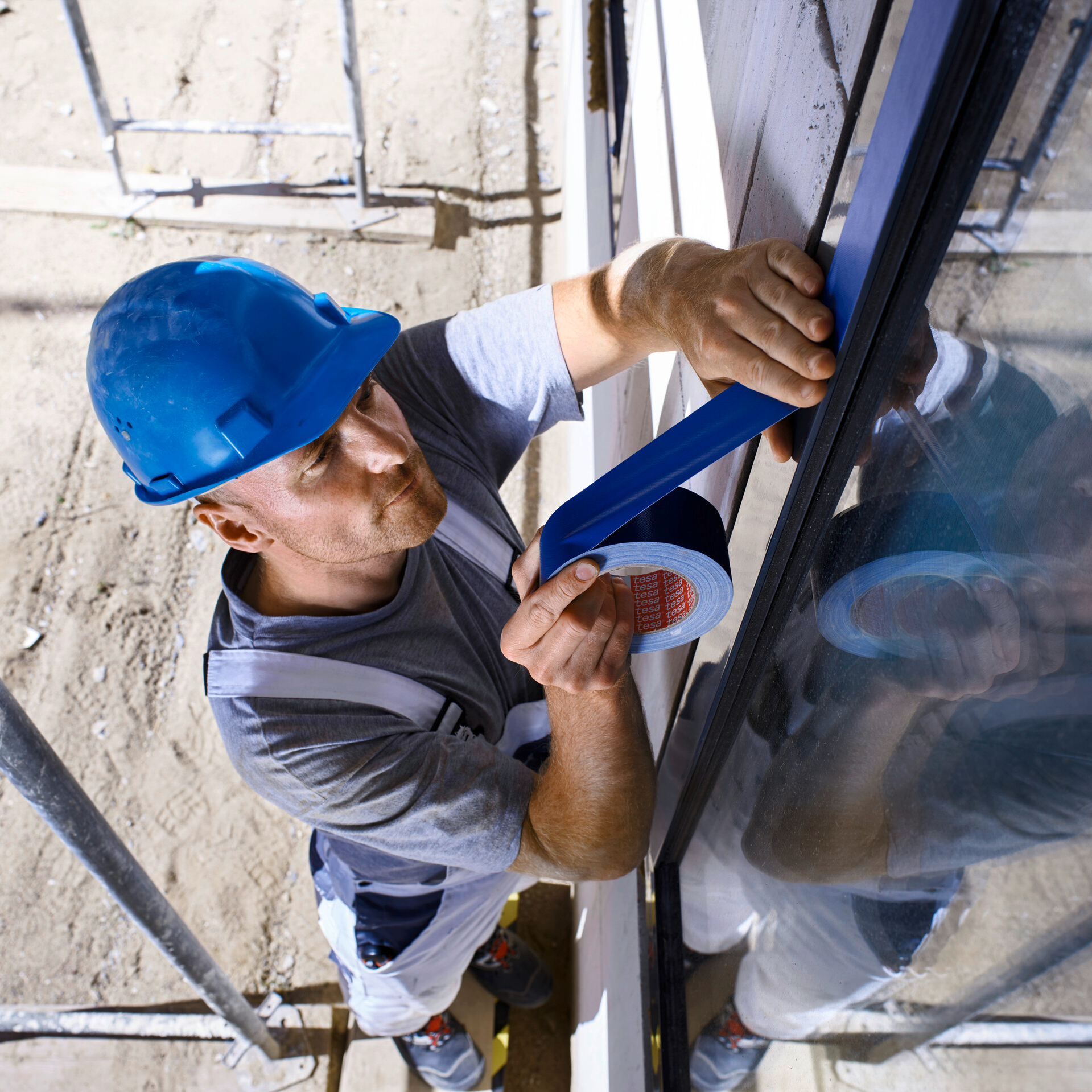 Taśma Tynkarska Elewacyjna Tesa 25 m x 50 mm Mocna Budowlana Niebieska