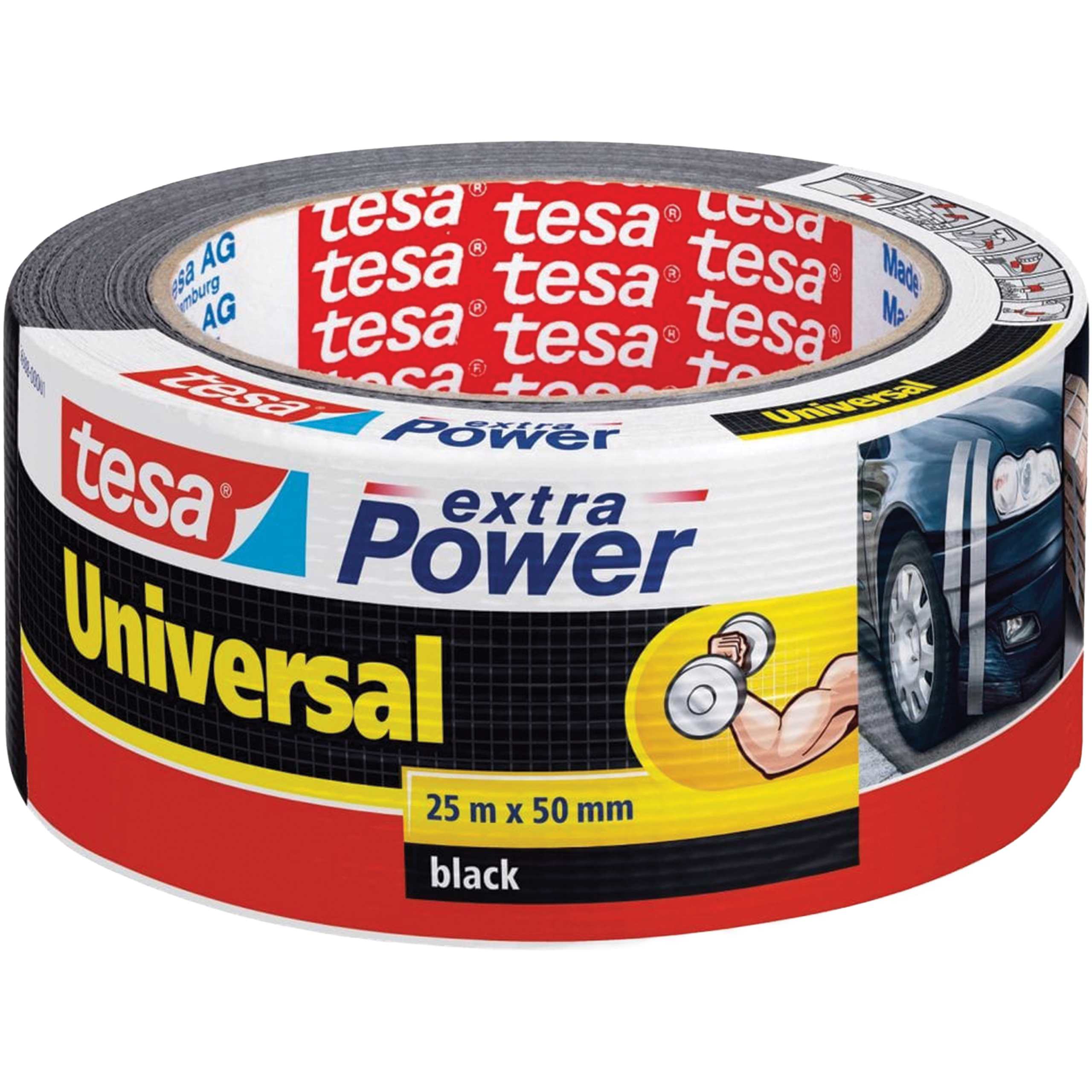 Taśma Naprawcza Duct Tape Tesa Mocna Wodoodporna 50 mm x 25 m Czarna