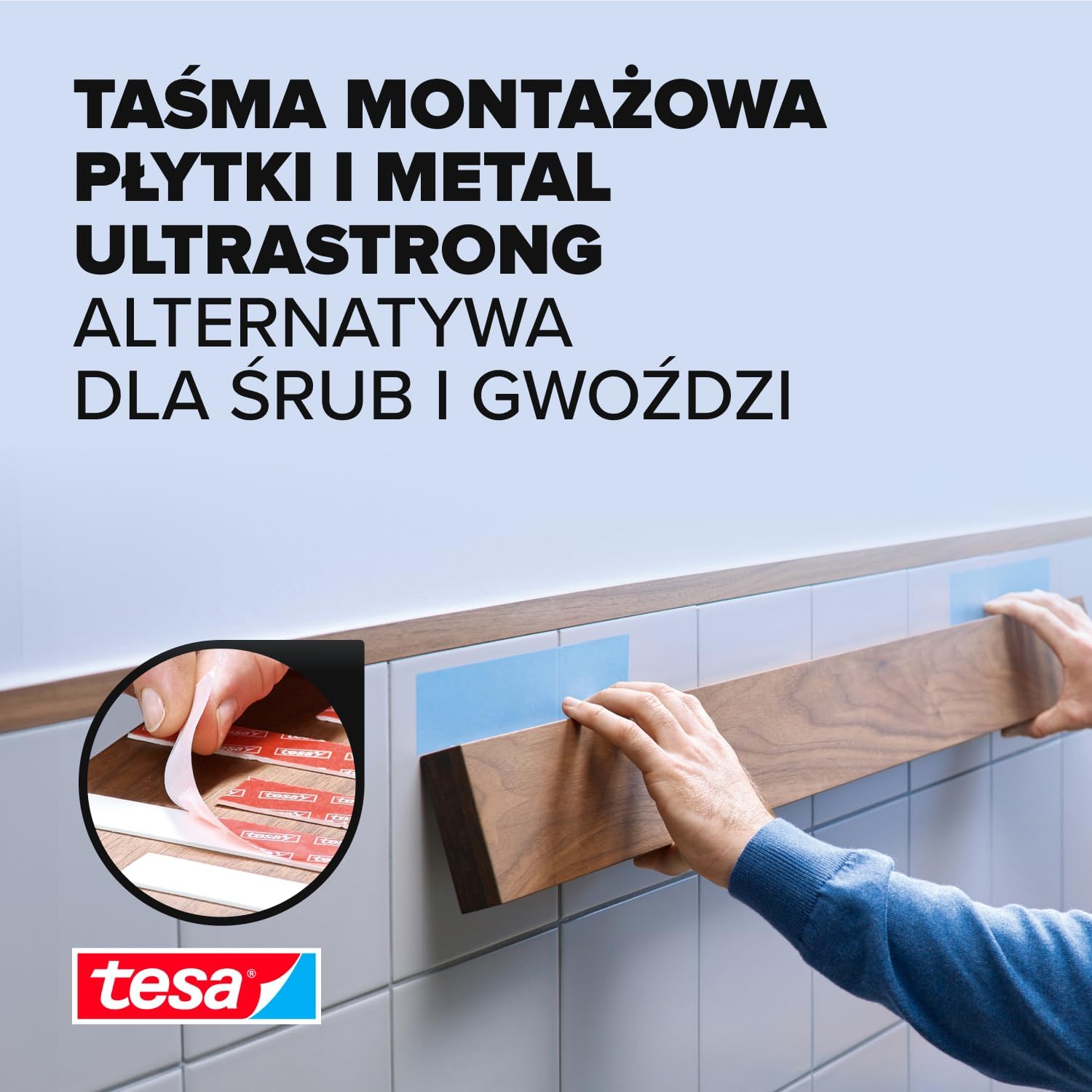 Dwustronna Taśma Klejąca Montażowa Samoprzylepna Tesa 19mm x 1,5 m Piankowa