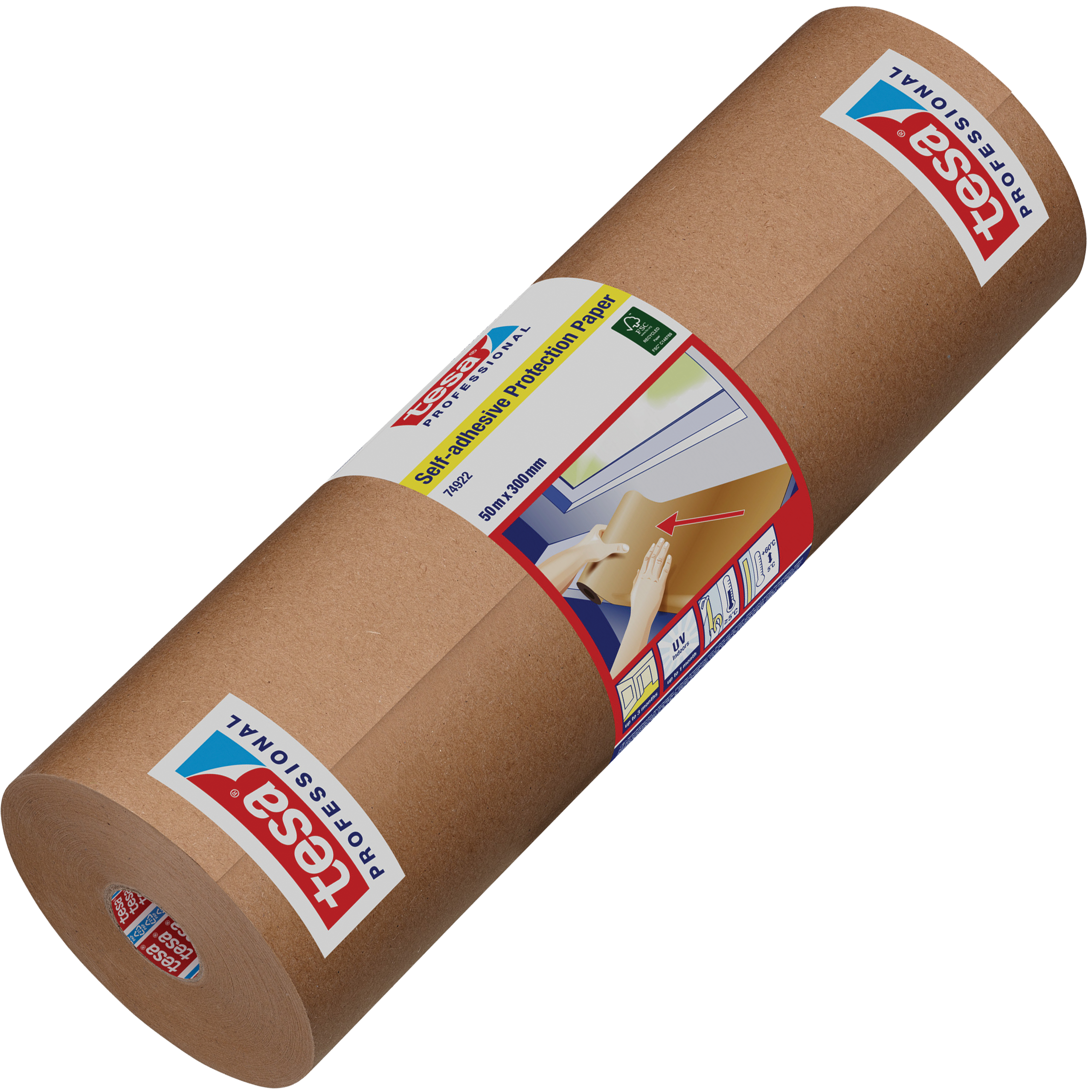 Papier Ochronny Malarski Samoprzylepny Tesa Zabezpieczający 50m x 300mm