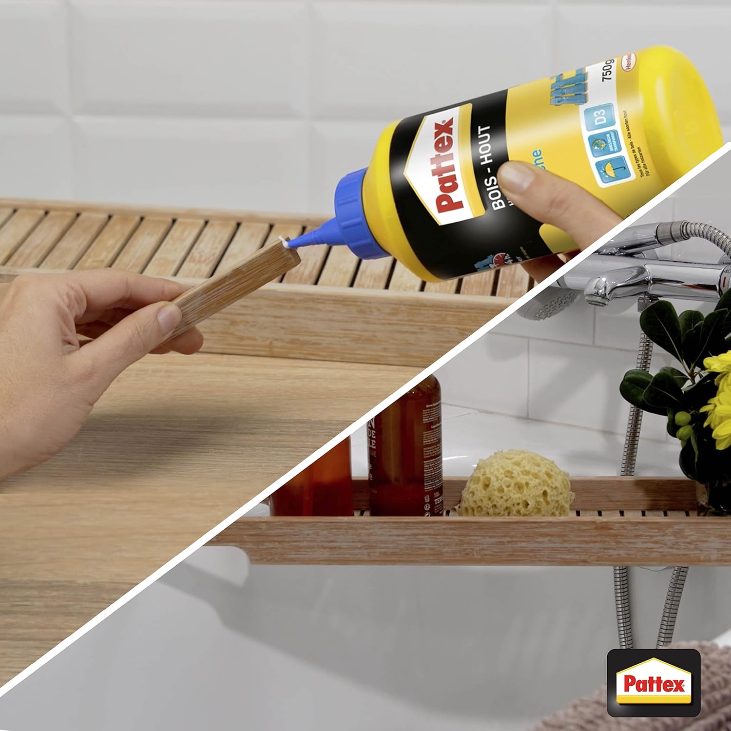 Klej Do Drewna Wodoodporny Pattex Super Mocny Przezroczysty D3 750 ml