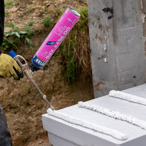 Pianoklej Do Styropianu Płyt XPS Tytan Klej Poliuretanowy PU Szary 750ml