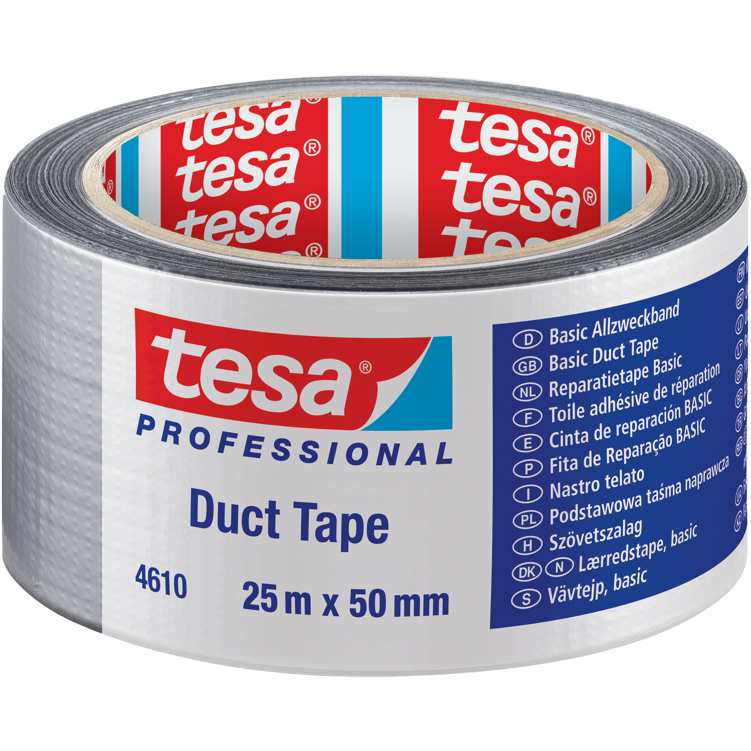 Taśma Naprawcza Duct Tape Tesa Mocna Uszczelniająca 50 mm x 25 m Srebrna