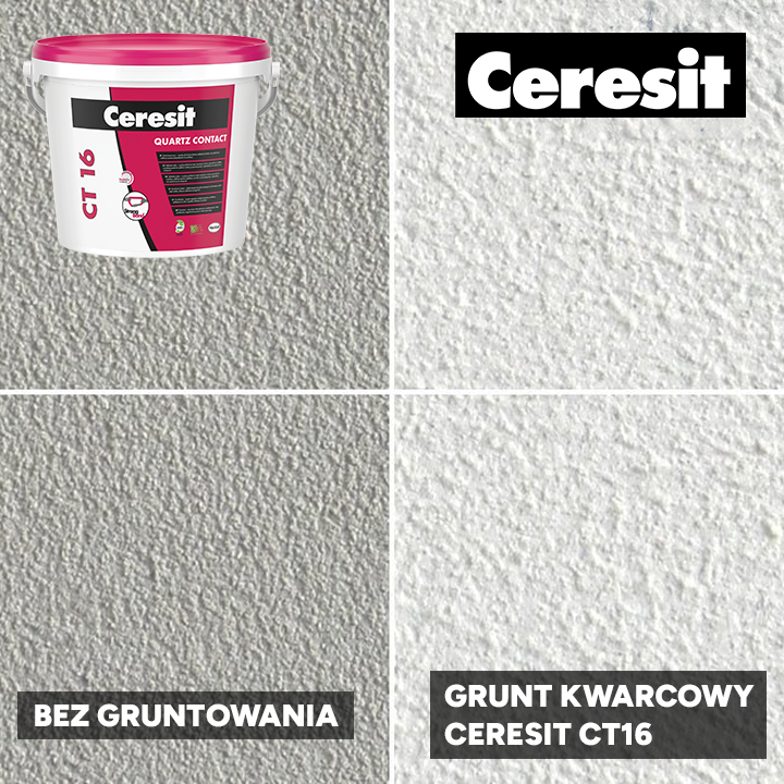 Grunt Kwarcowy Pod Tynk Ceresit CT 16 Farba Gruntującą Tynki 5 kg