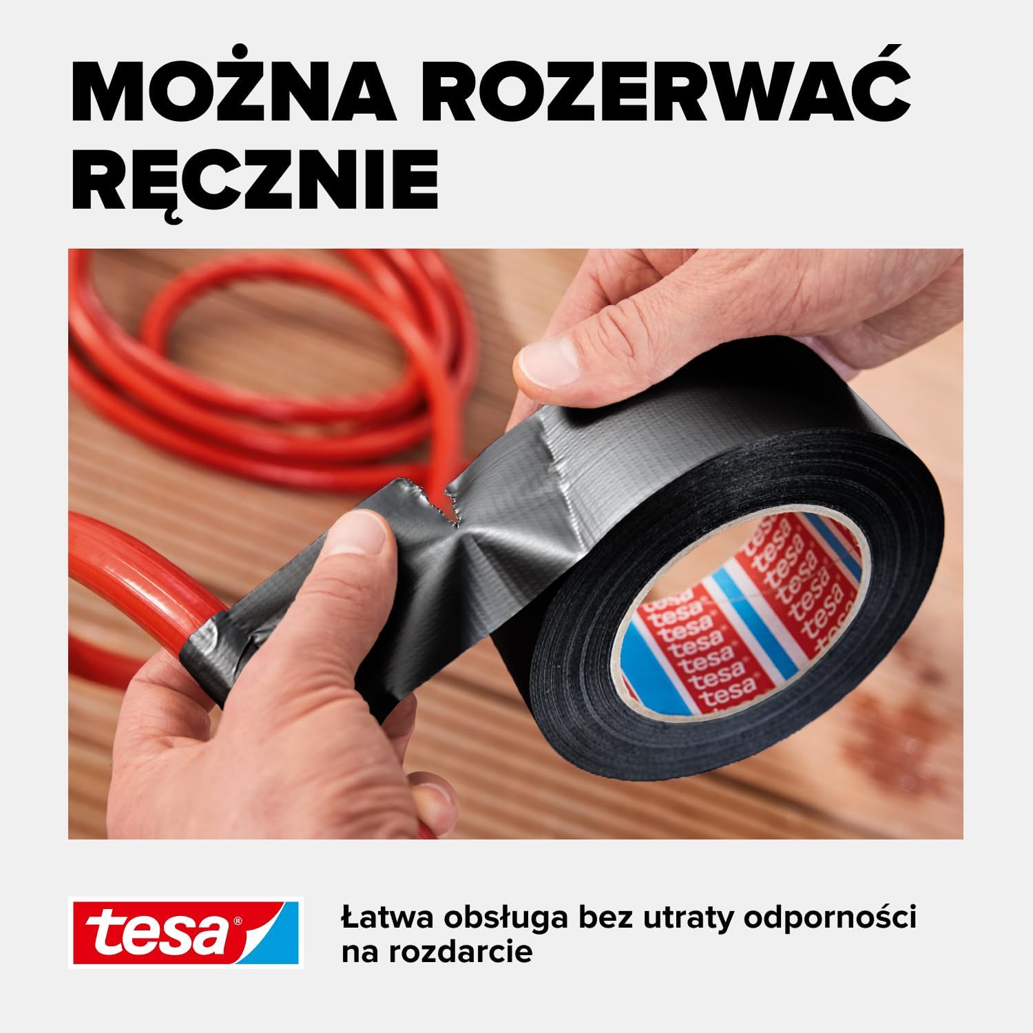 Taśma Naprawcza Duct Tape Tesa Mocna Wodoodporna 50 mm x 10 m Czarna