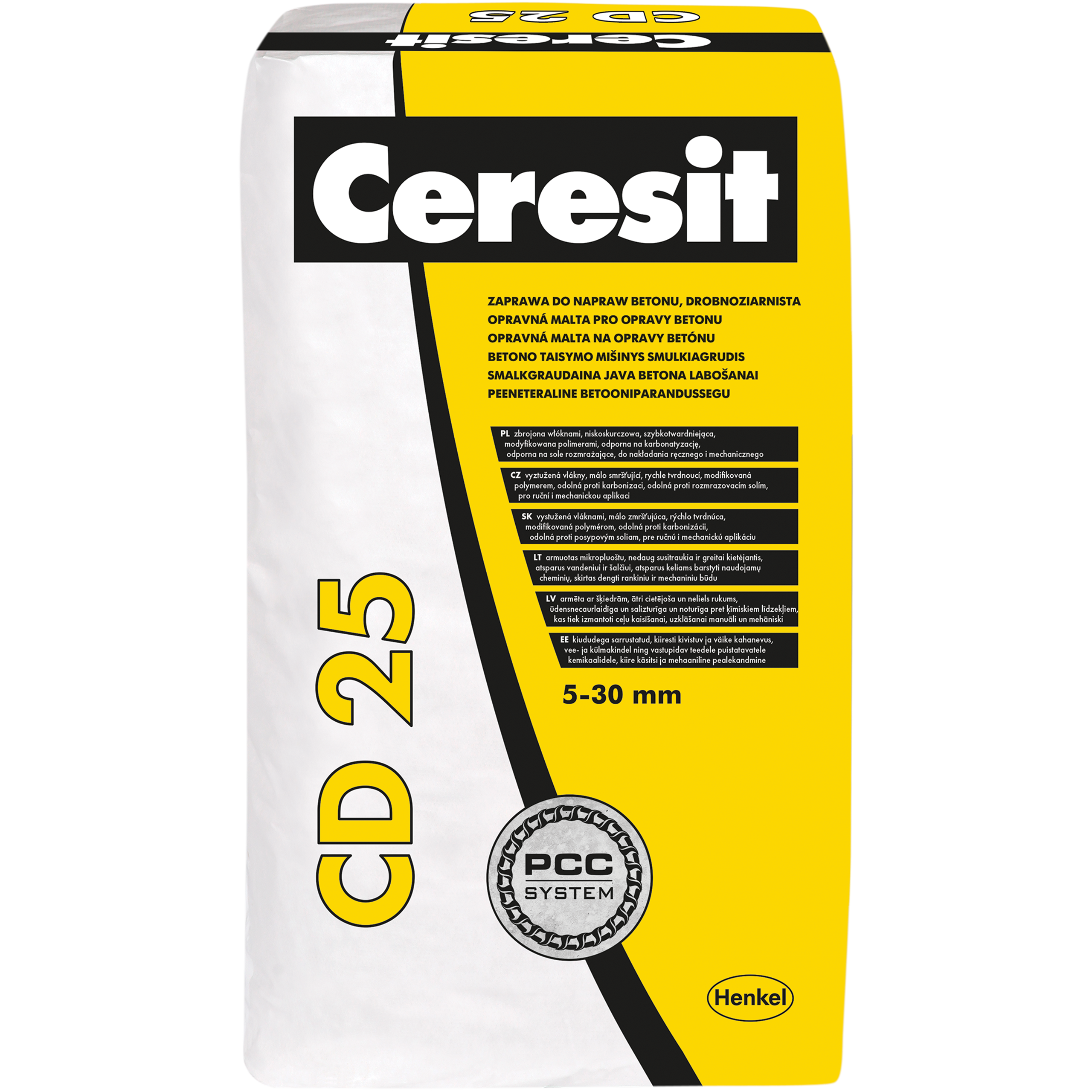 Zaprawa Naprawcza Ceresit PCC CD 25 Do Naprawy Betonu Szybkowiążąca 25kg
