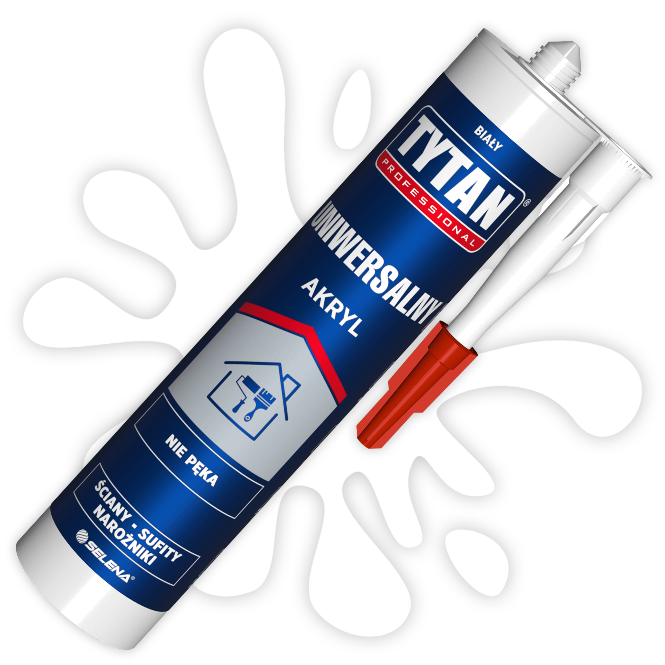 Uszczelniacz Akrylowy Tytan Professional Akryl Uniwersalny Biały 280 ml